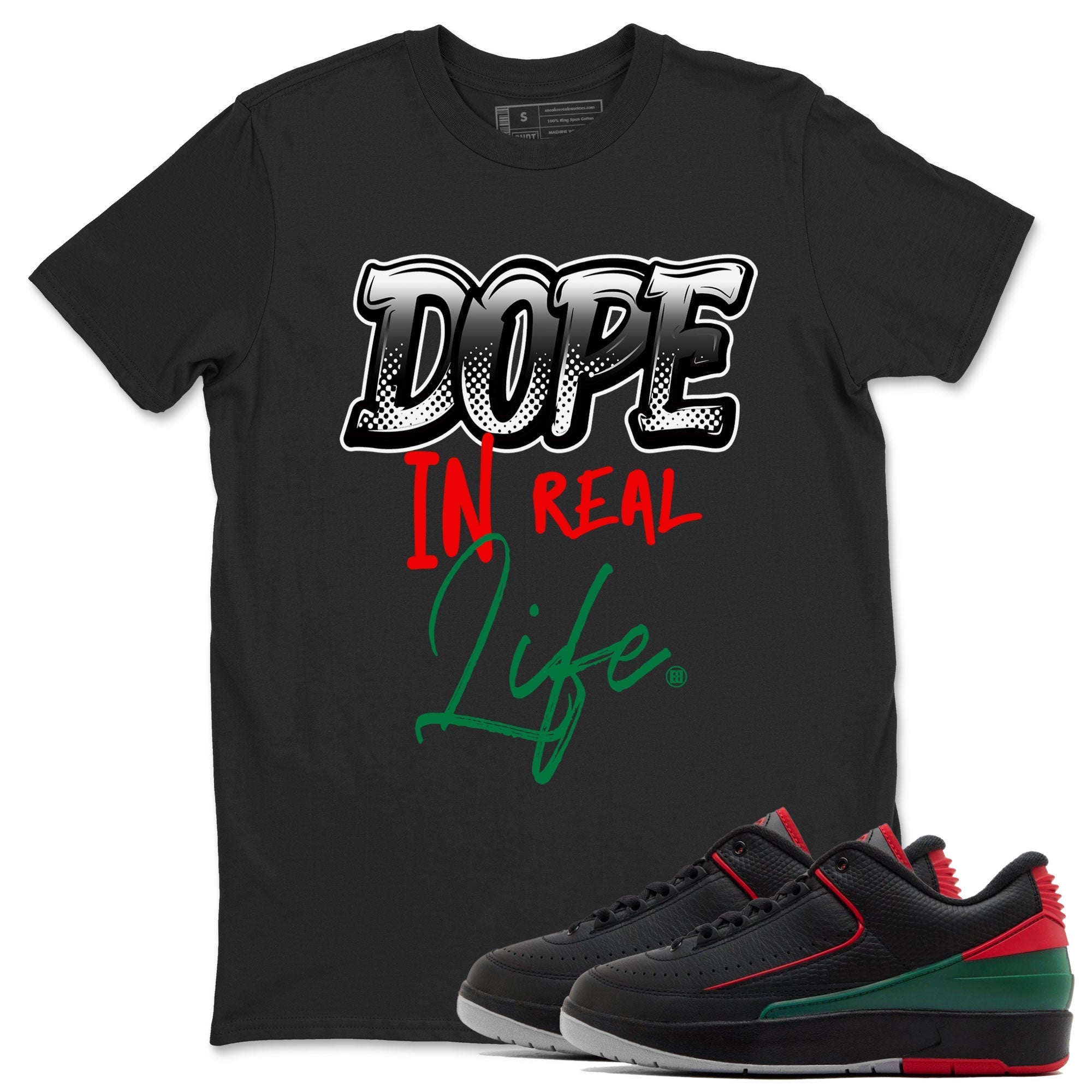 Dope In Real Life snkmatch Tee - Air Jordan 2 Christmas