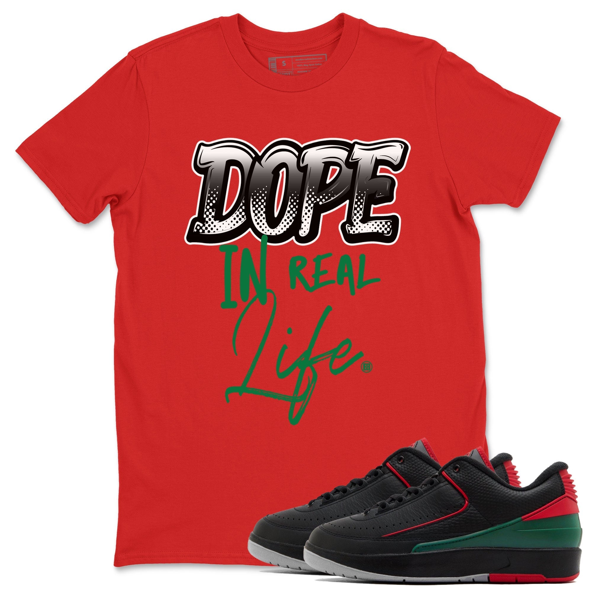 Dope In Real Life snkmatch Tee - Air Jordan 2 Christmas