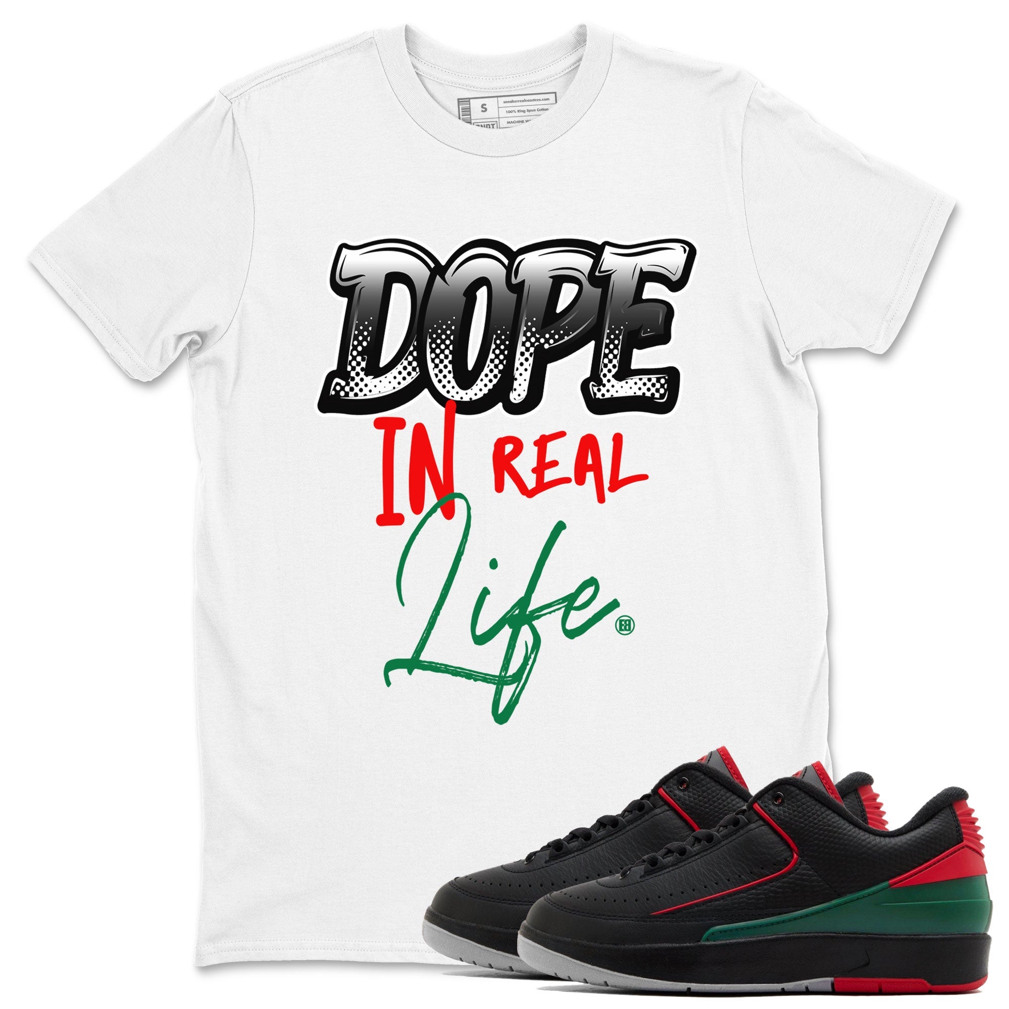 Dope In Real Life snkmatch Tee - Air Jordan 2 Christmas