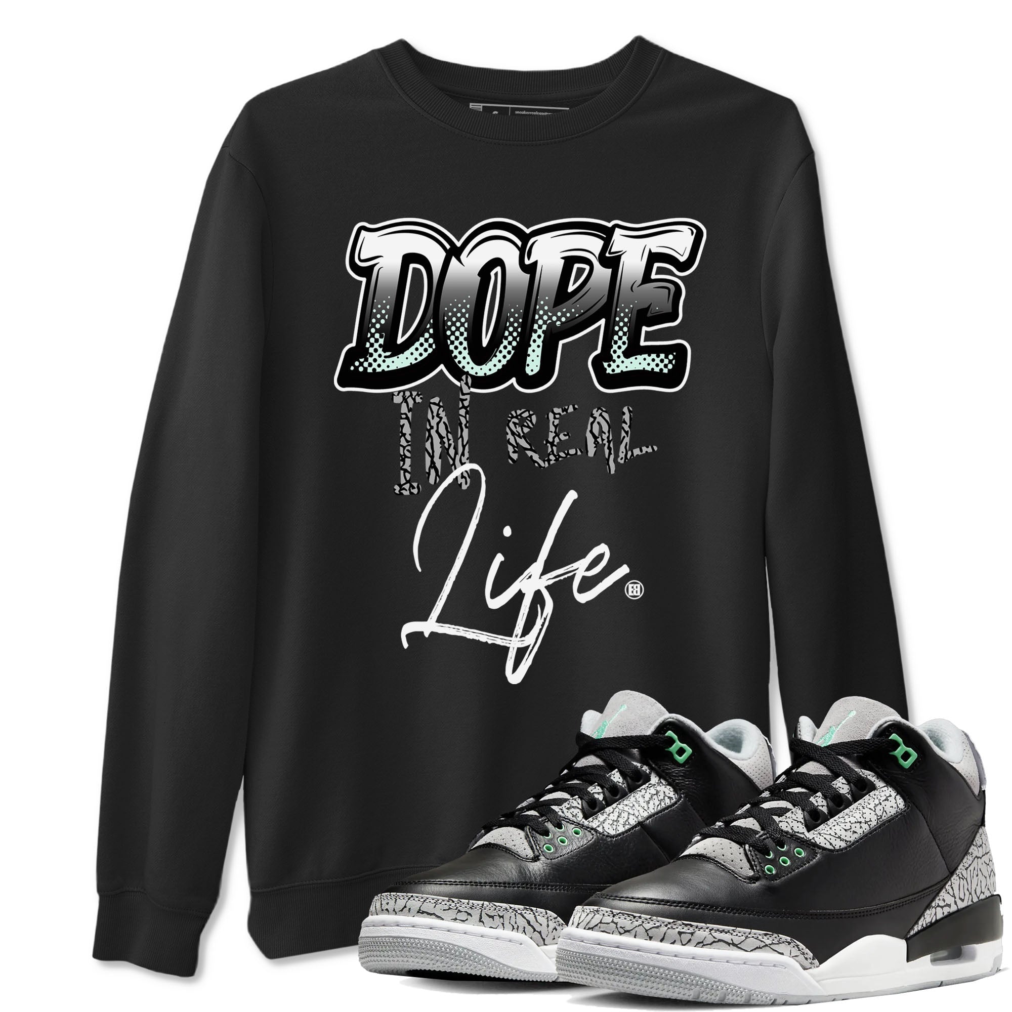Dope In Real Life snkmatch Tees - Air Jordan 3 Green Glow