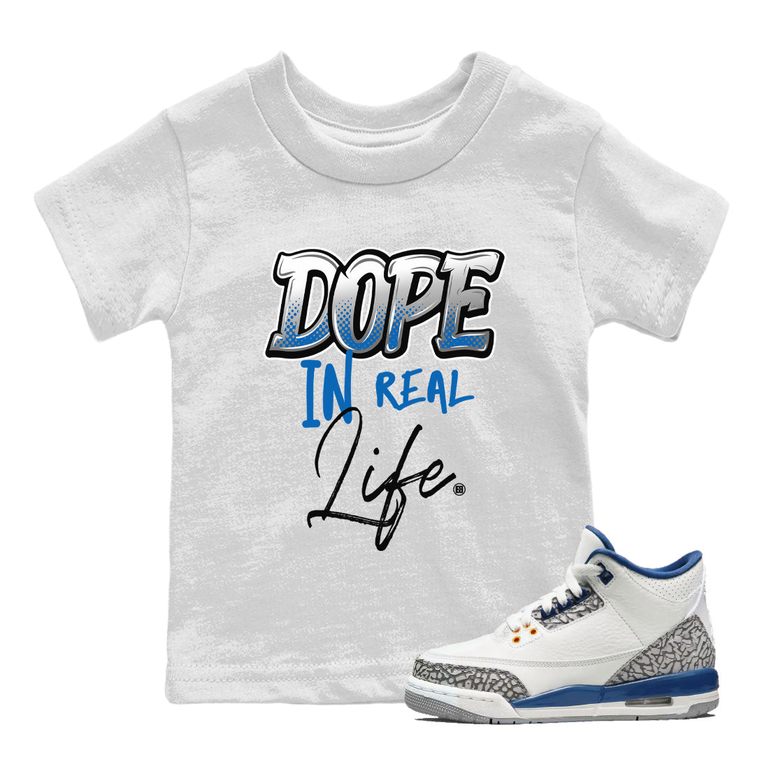 Dope In Real Life Kids Tops - Air Jordan 3 Wizards