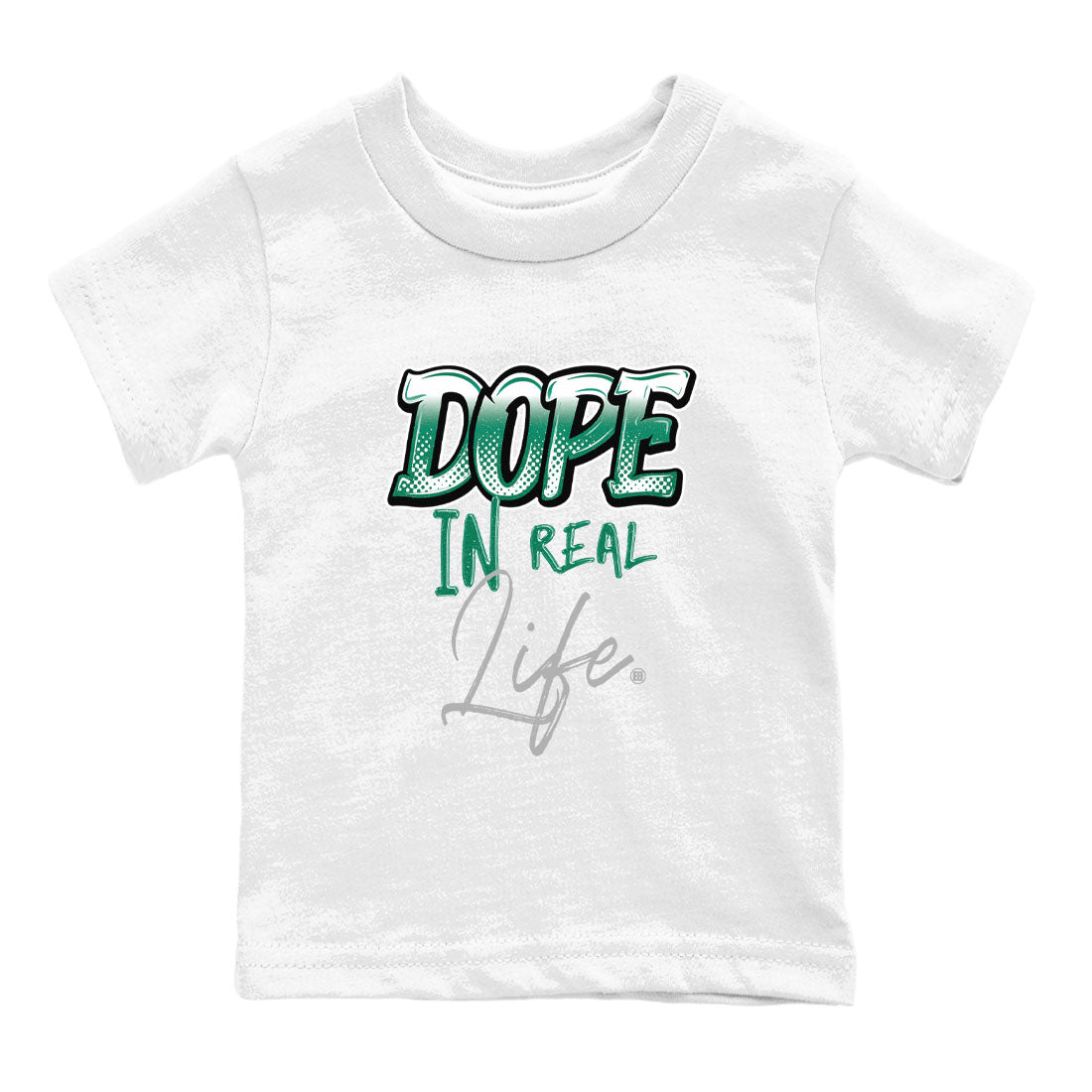 Dope In Real Life snkmatch Tees Kids - Air Jordan 4 Oxidized Green