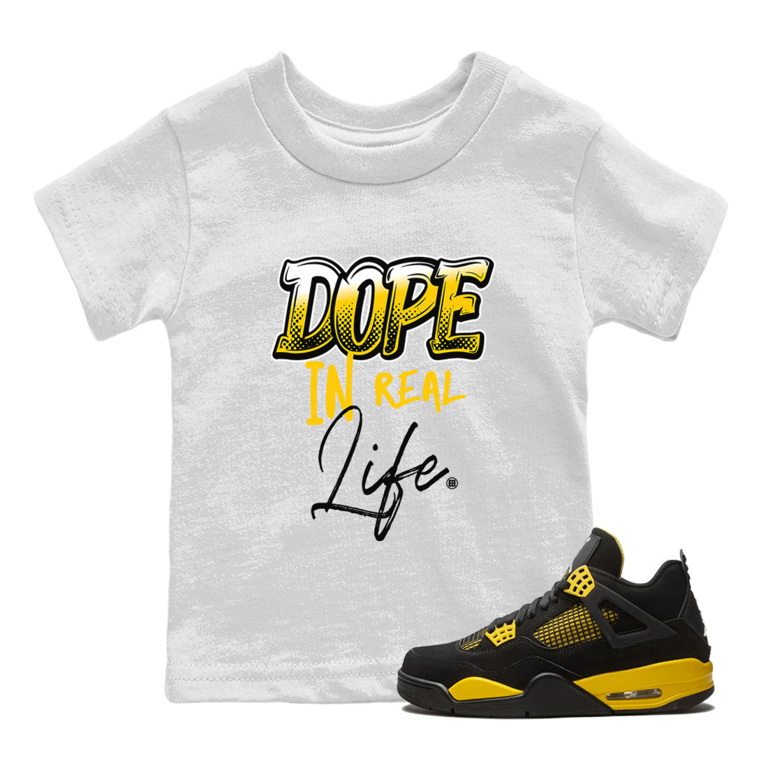 Dope In Real Life Kids Tops - Air Jordan 4 Thunder