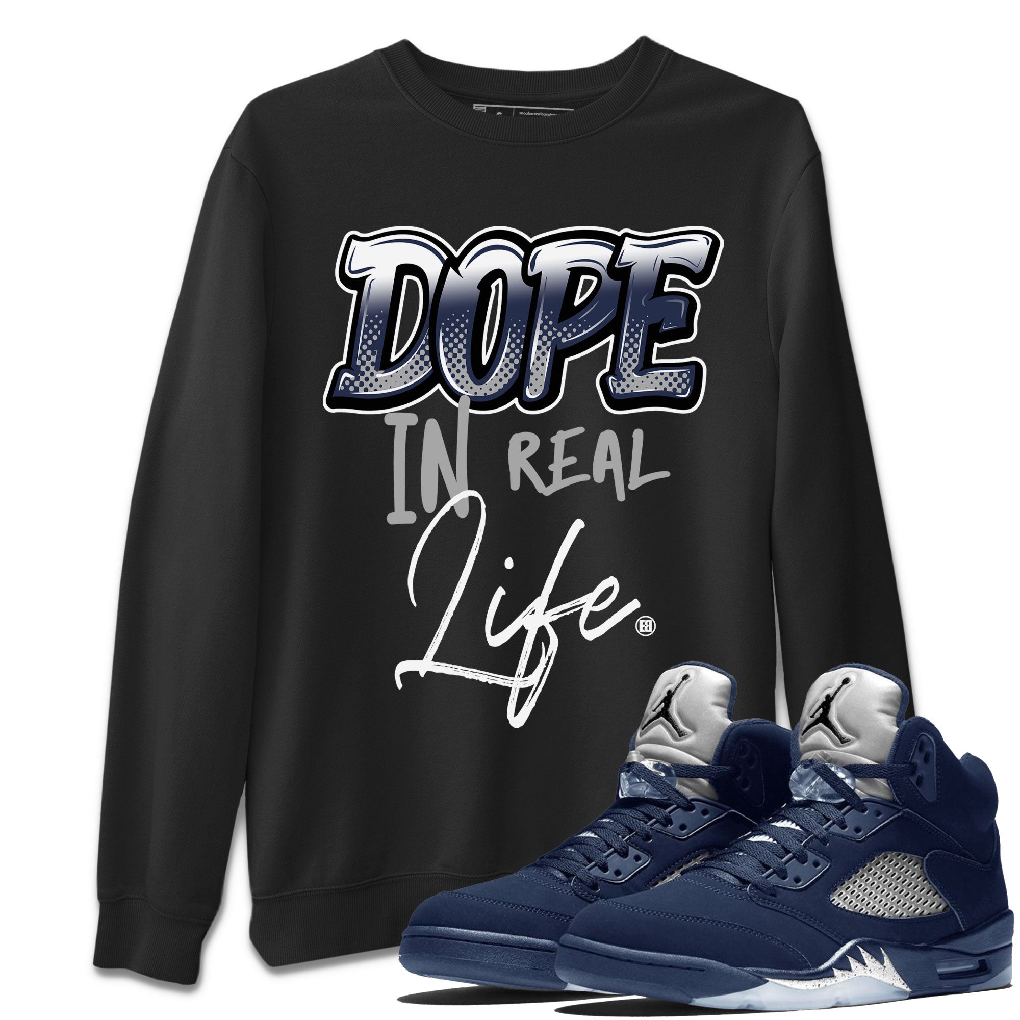 Dope In Real Life snkmatch Tee - Air Jordan 5 Georgetown