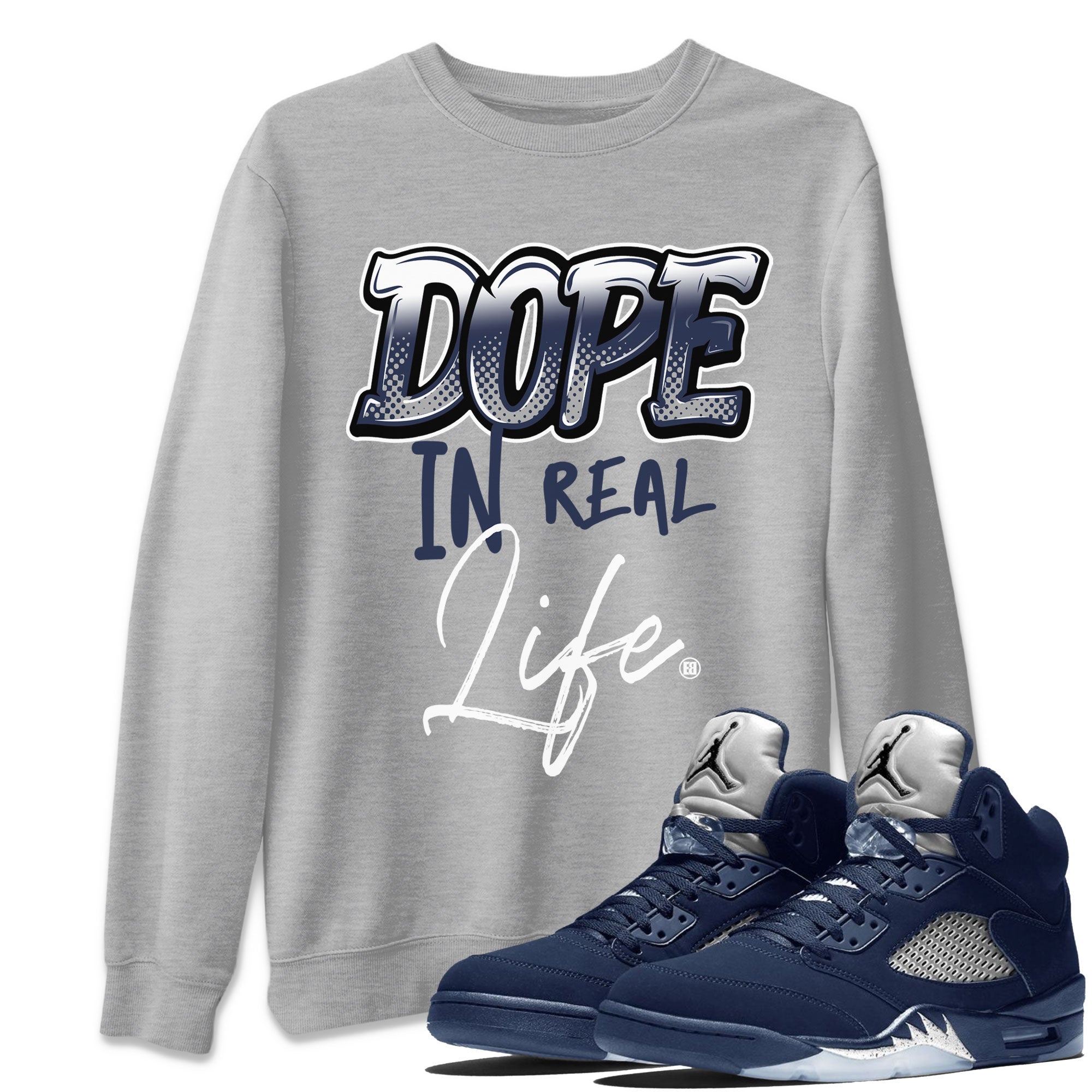 Dope In Real Life snkmatch Tee - Air Jordan 5 Georgetown