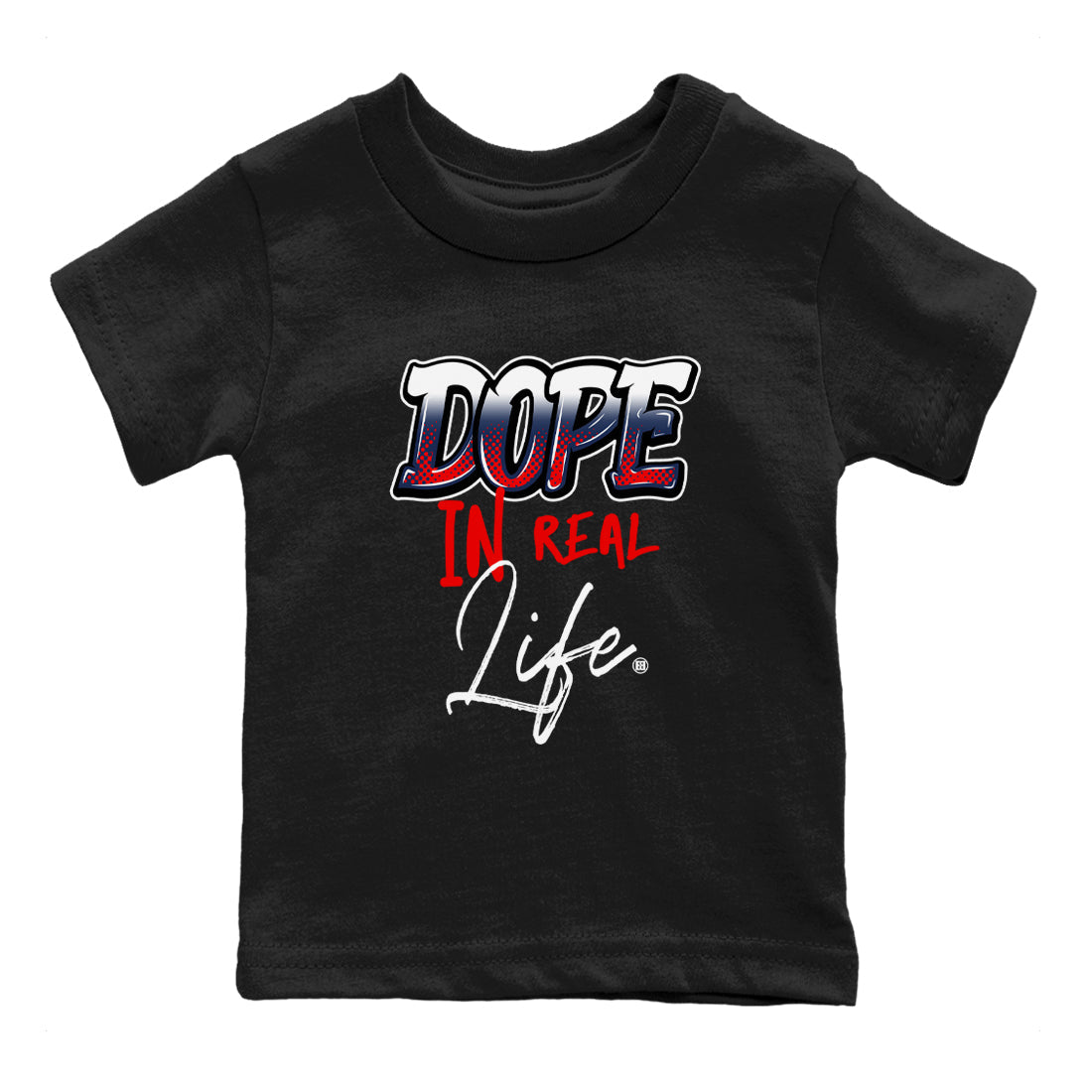 Dope In Real Life snkmatch Tees Kids - Air Jordan 6 White And Midnight Navy