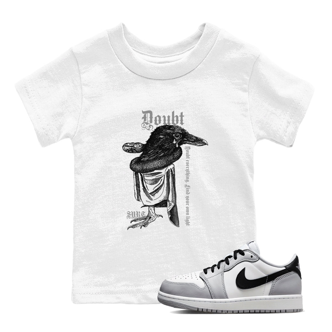 Doubt Everything snkmatch Tees Kids - Air Jordan 1 Wolf Grey