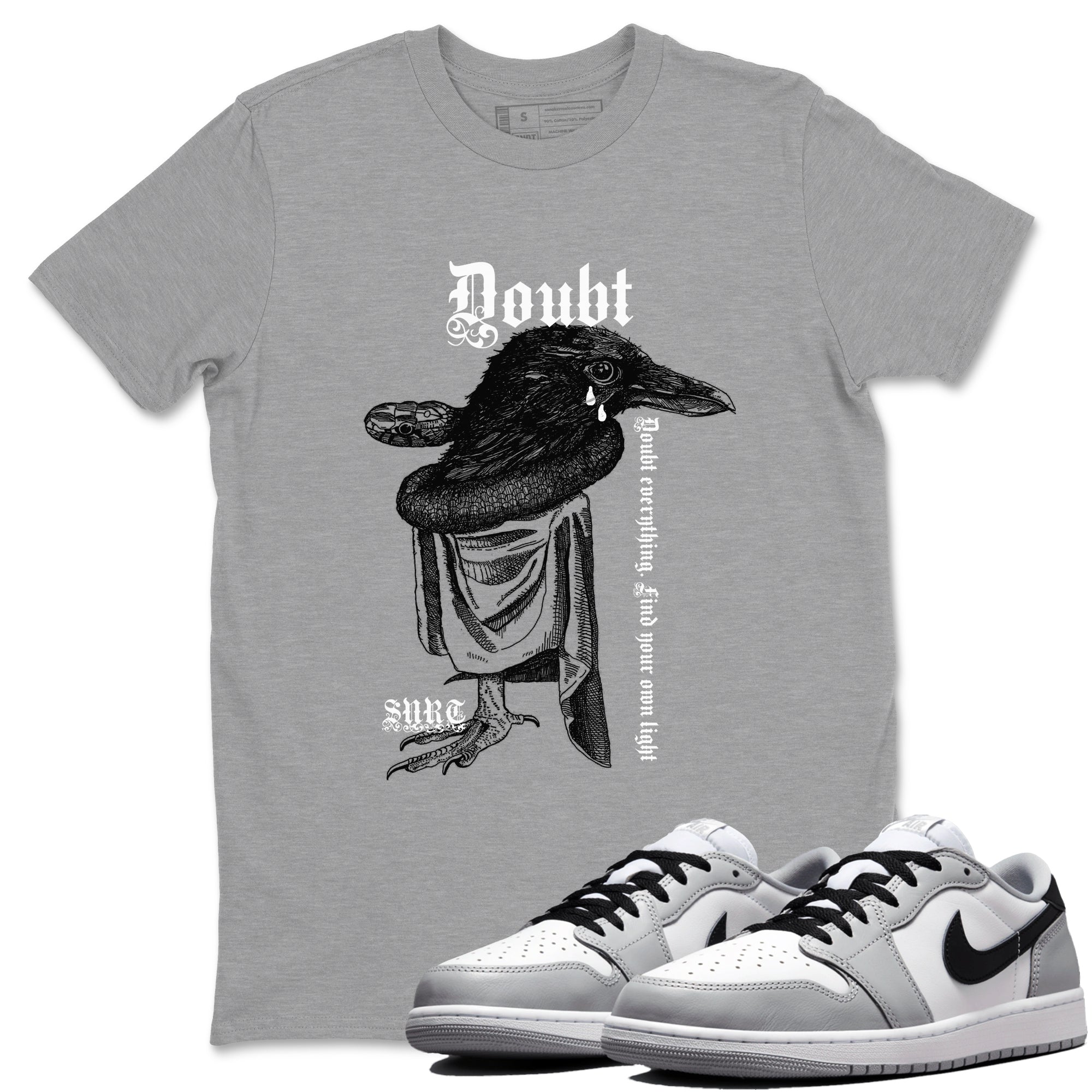 Doubt Everything snkmatch Tees - Air Jordan 1 Wolf Grey