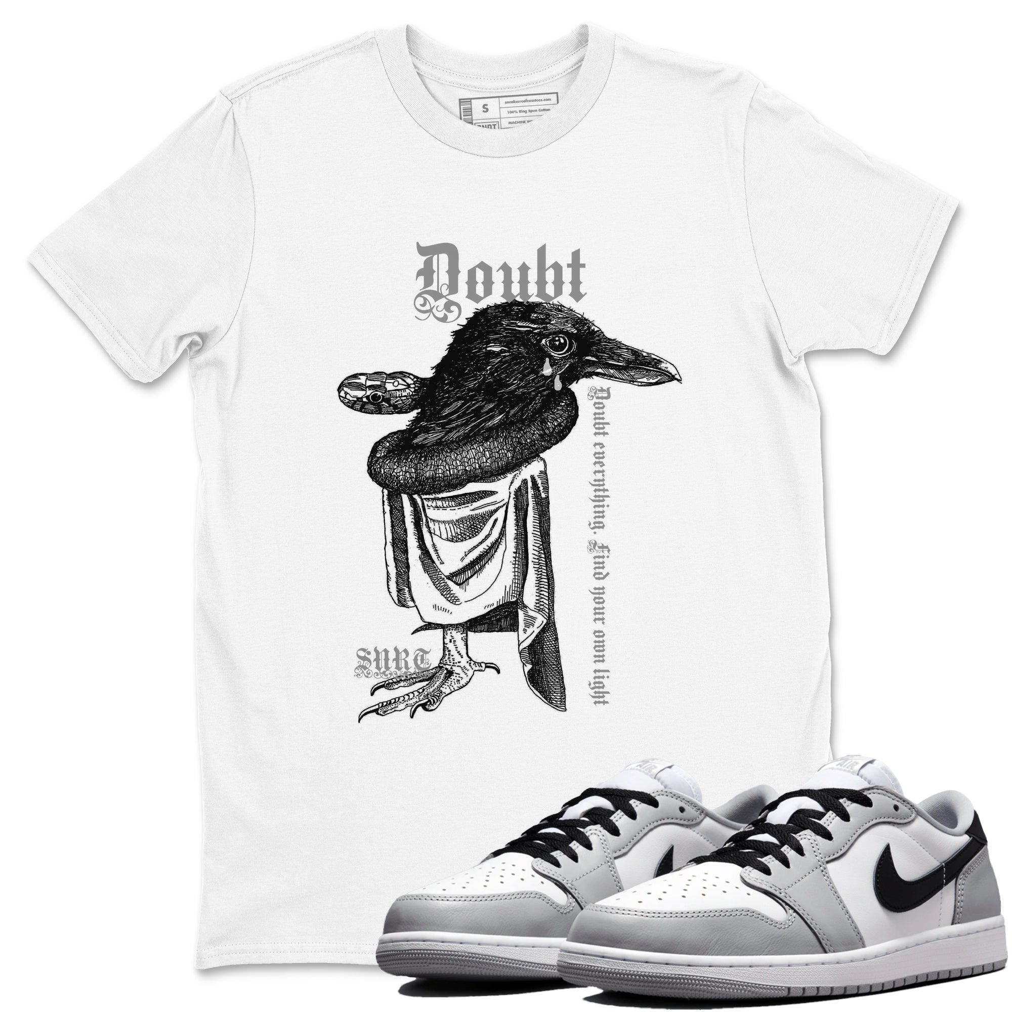 Doubt Everything snkmatch Tees - Air Jordan 1 Wolf Grey