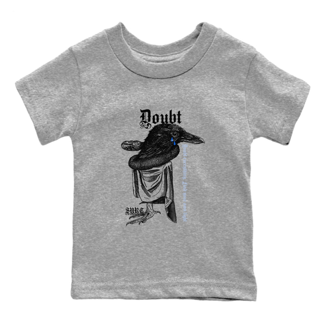 Doubt Everything snkmatch Tees Kids - Air Jordan 11 Black and Varsity Royal