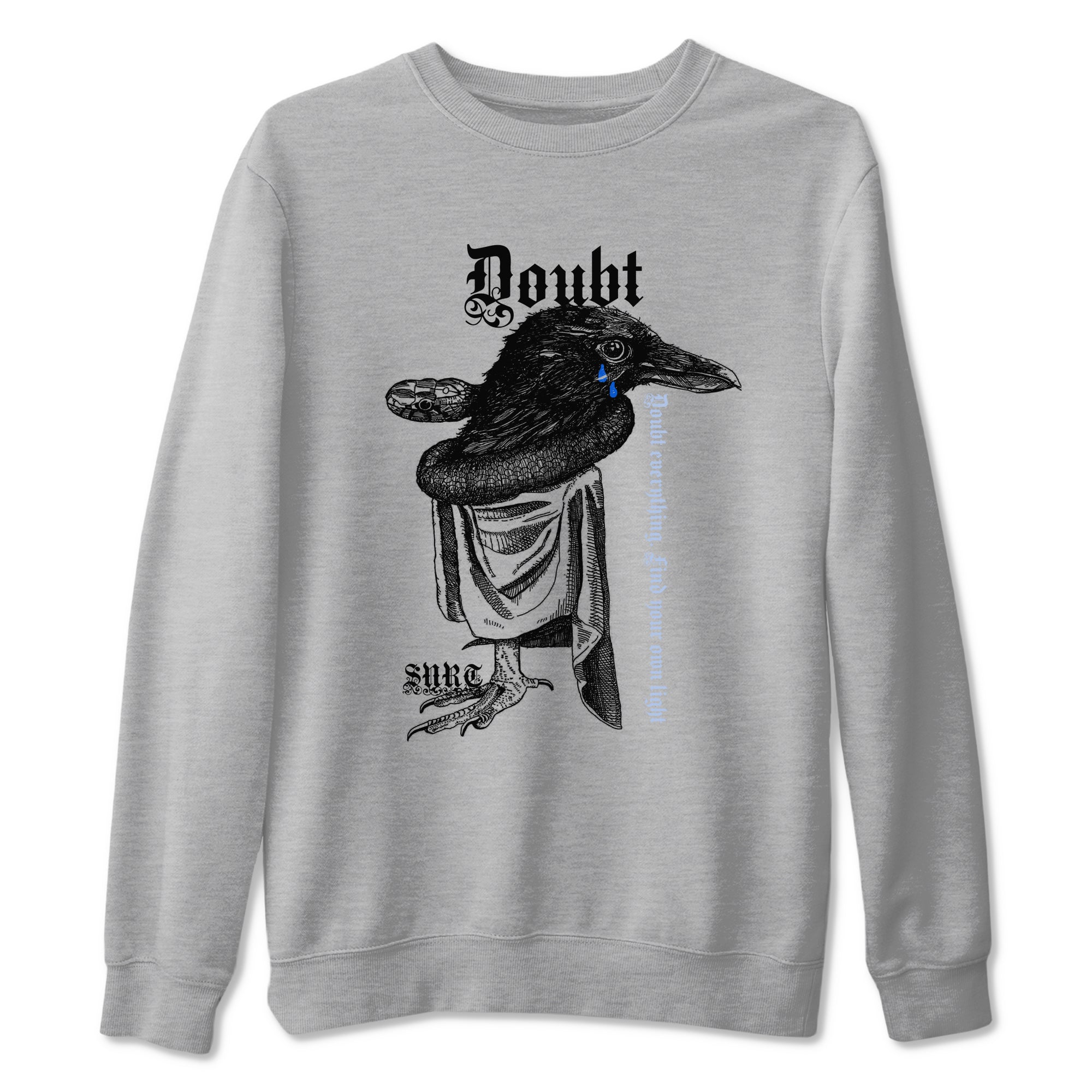 Doubt Everything snkmatch Tees - Air Jordan 11 Black and Varsity Royal