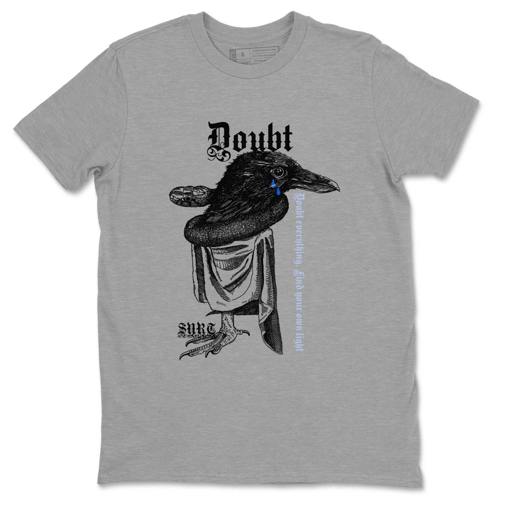 Doubt Everything snkmatch Tees - Air Jordan 11 Black and Varsity Royal