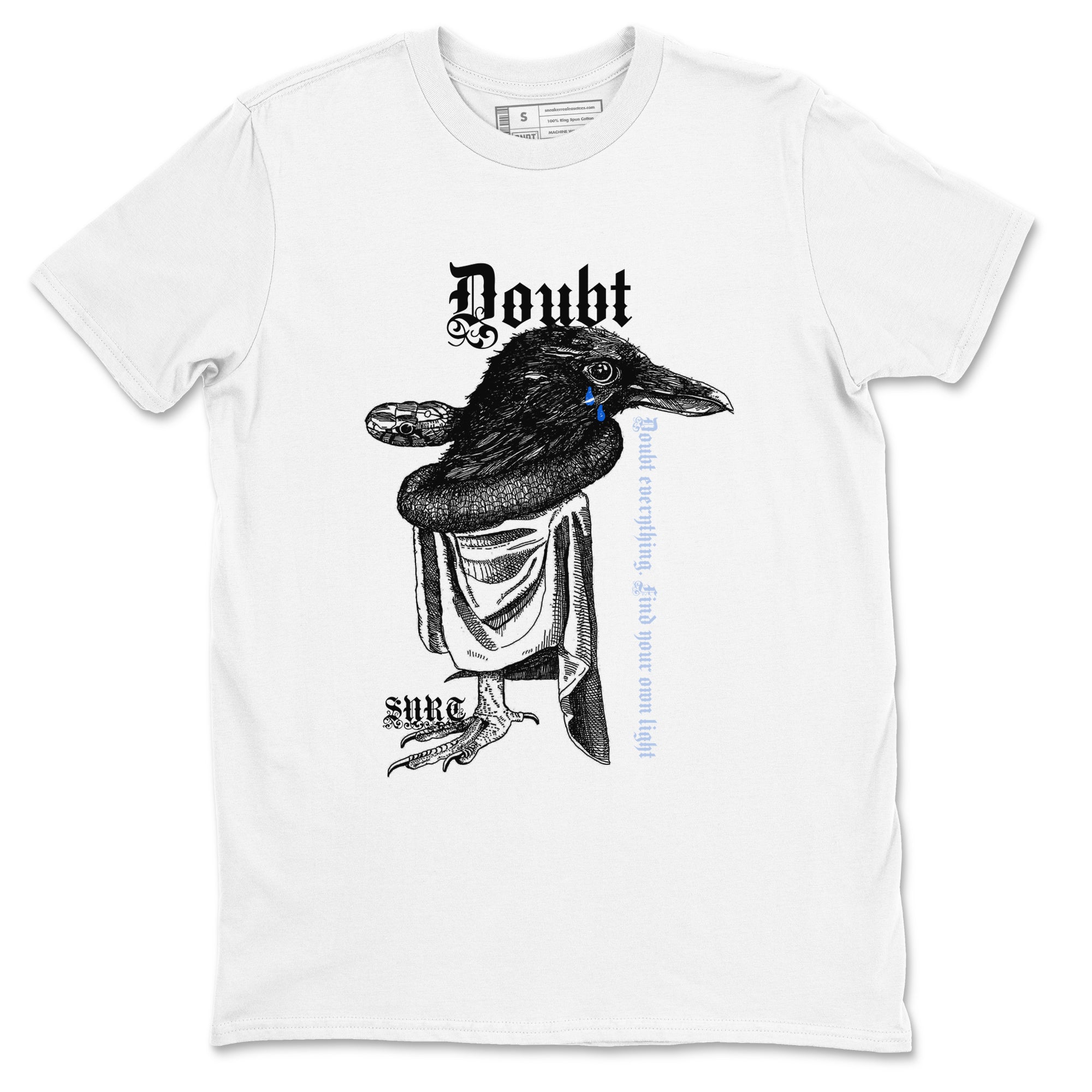 Doubt Everything snkmatch Tees - Air Jordan 11 Black and Varsity Royal