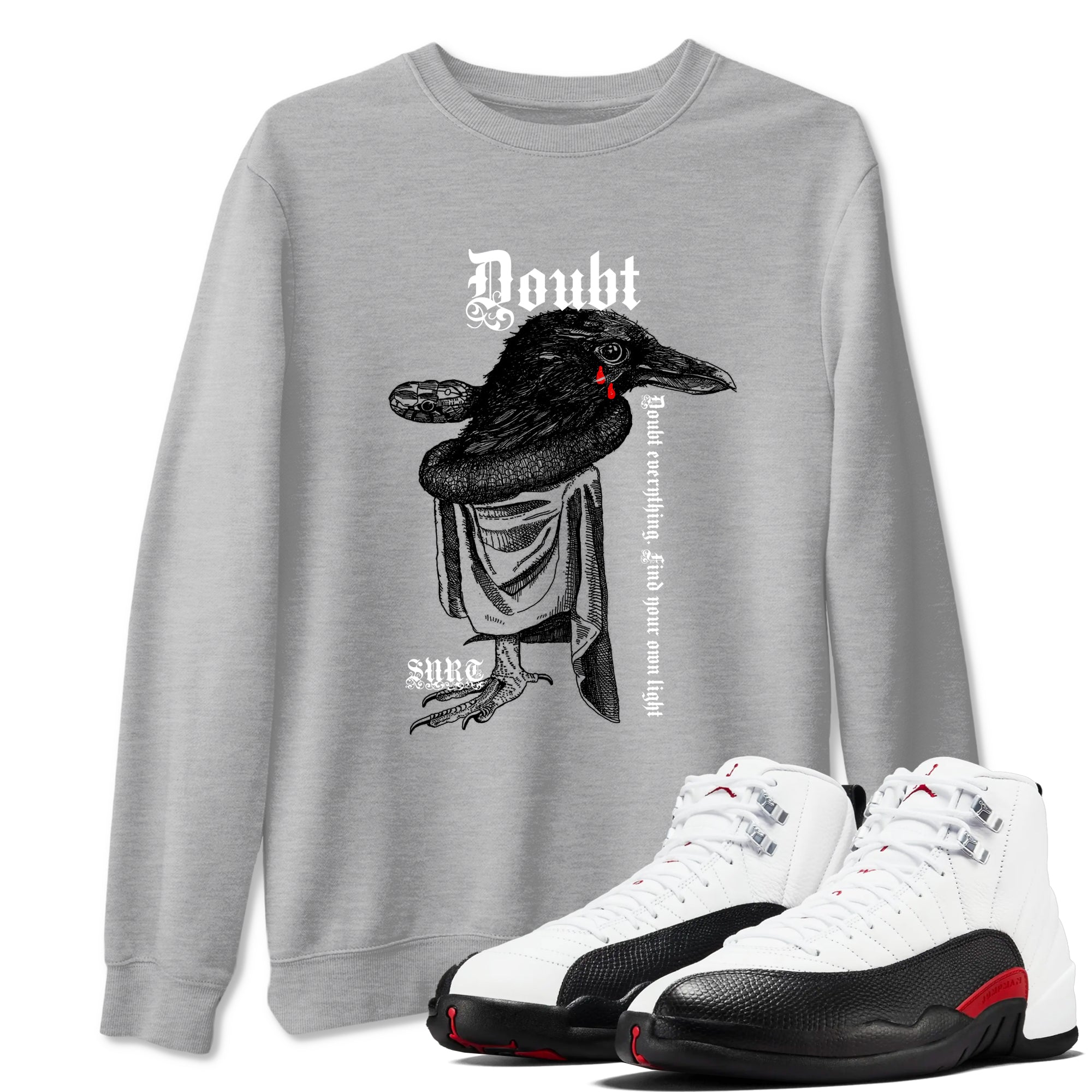 Doubt Everything snkmatch Tees - Air Jordan 12 Taxi Flip