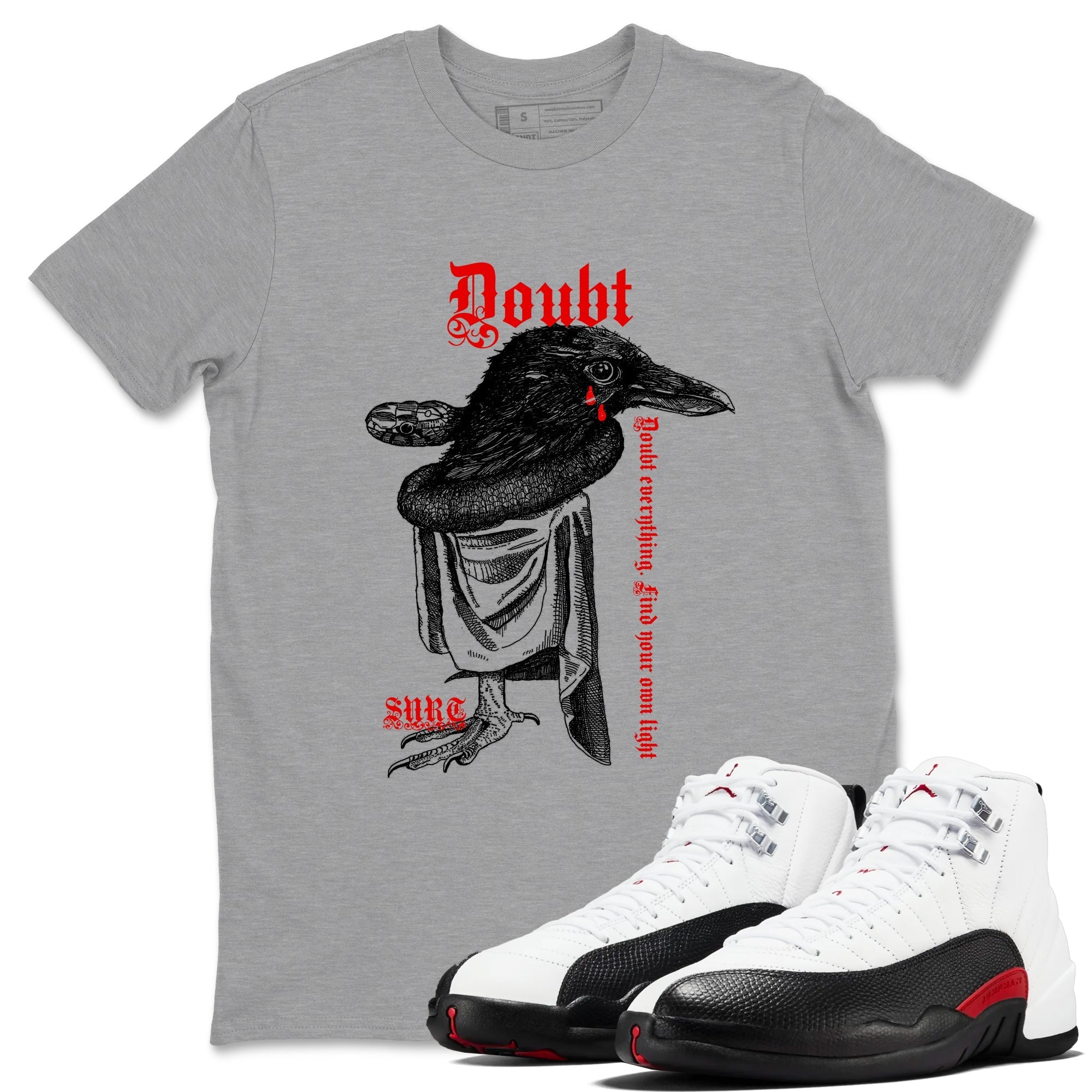 Doubt Everything snkmatch Tees - Air Jordan 12 Taxi Flip