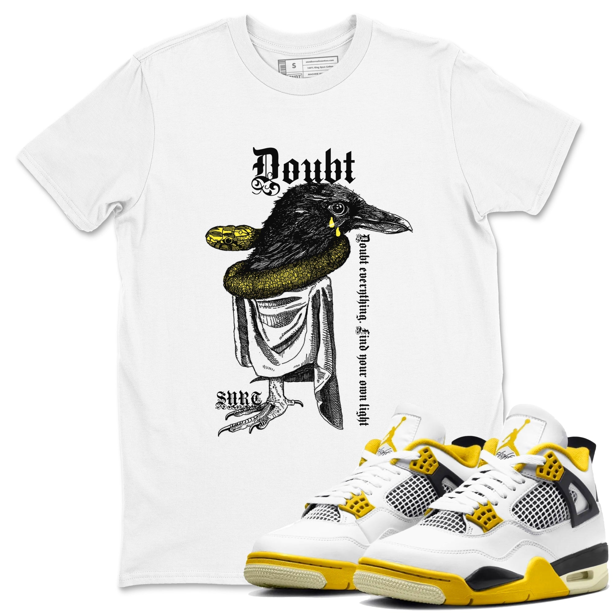 Doubt Everything snkmatch Tees - Air Jordan 4 Vivid Sulfur