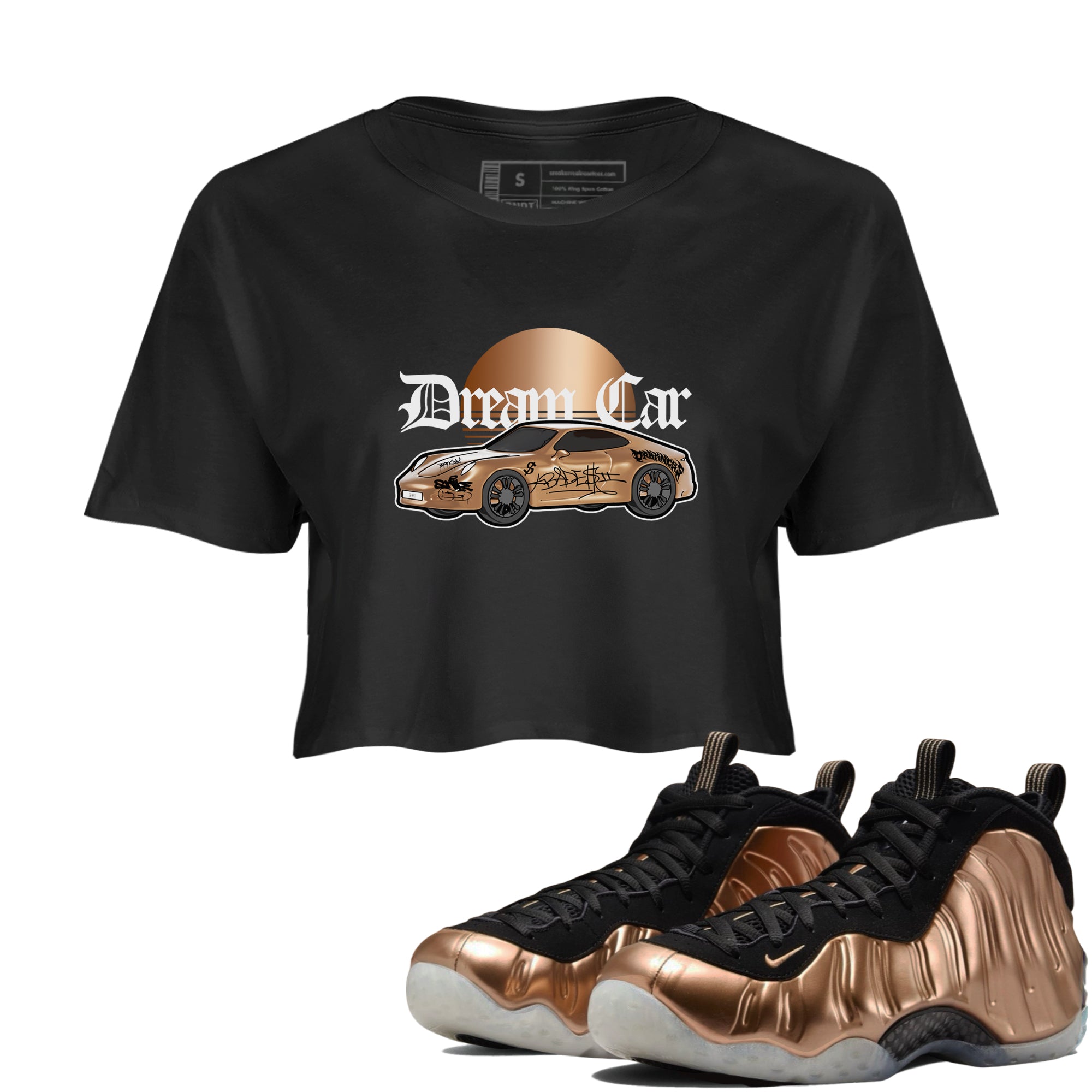 Dream Car snkmatch Women's Top - Air Foamposite One Metallic Copper