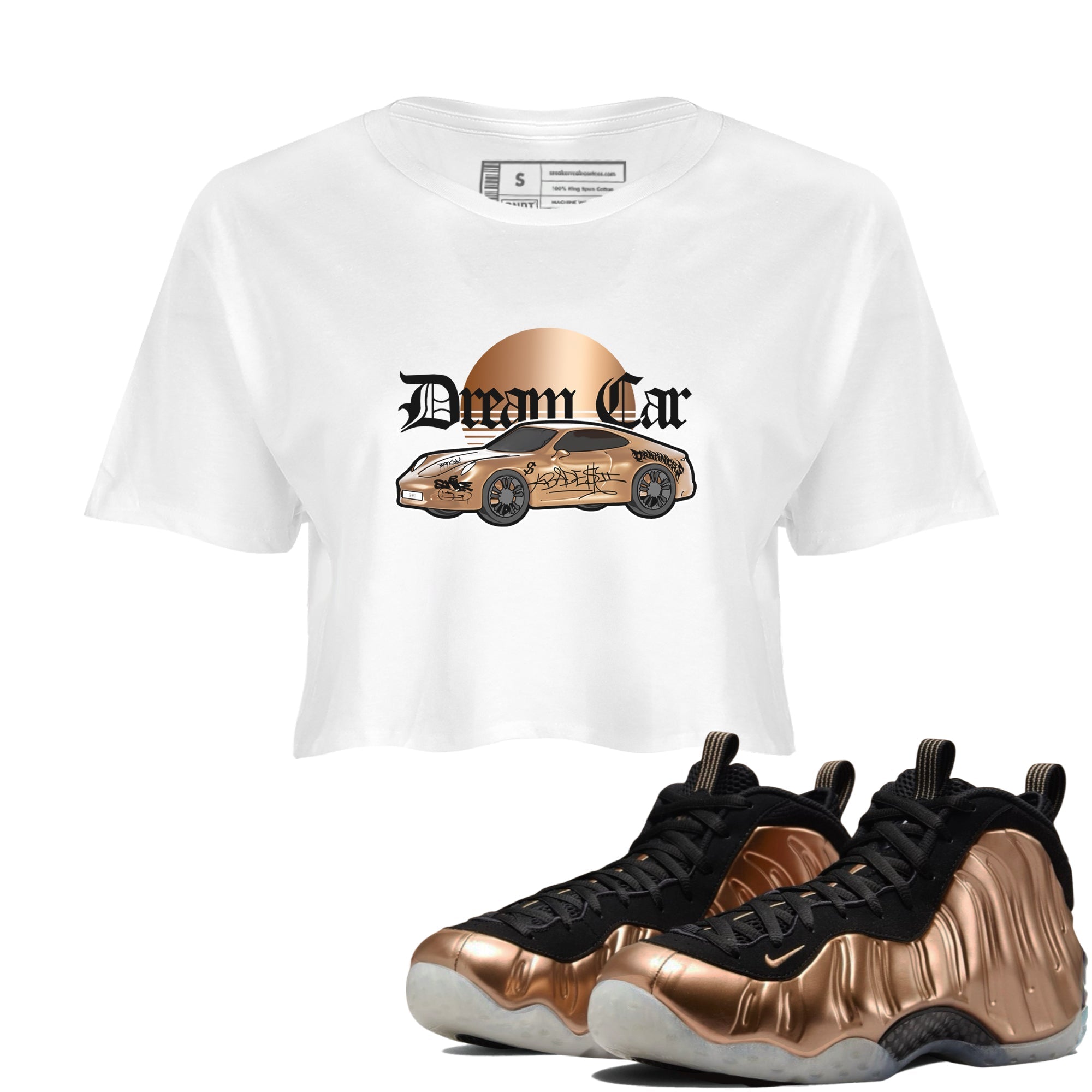 Dream Car snkmatch Women's Top - Air Foamposite One Metallic Copper