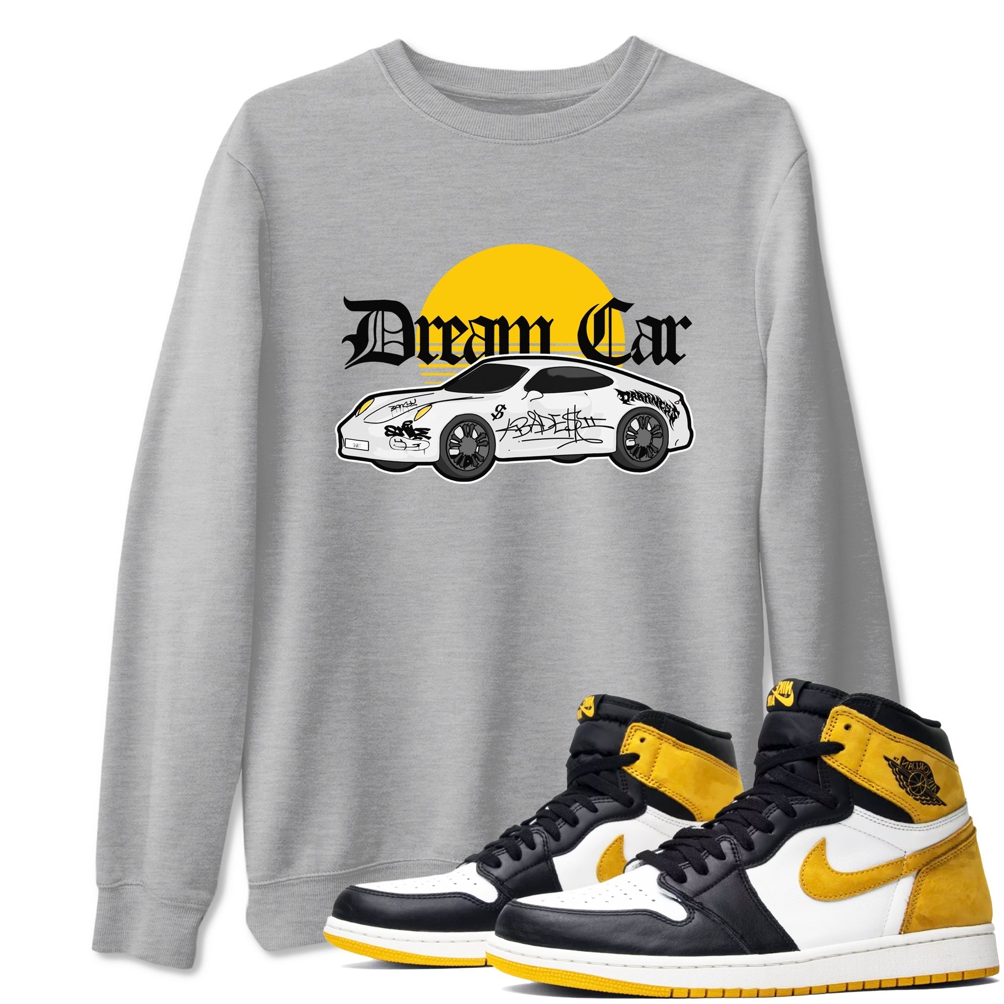 Dream Car snkmatch Tees - Air Jordan 1 Yellow Ochre