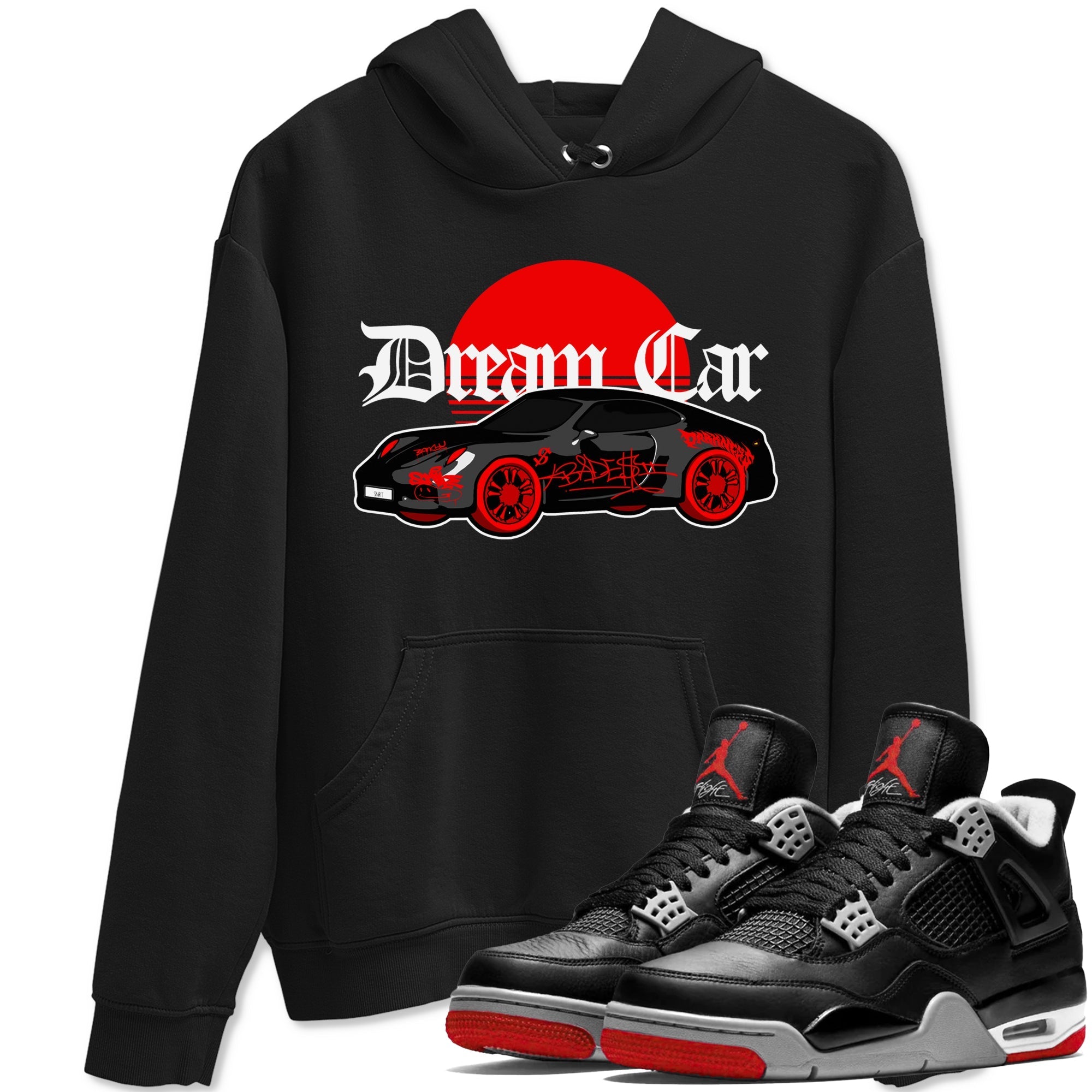 Dream Car snkmatch Tees - Air Jordan 4 Bred Reimagined