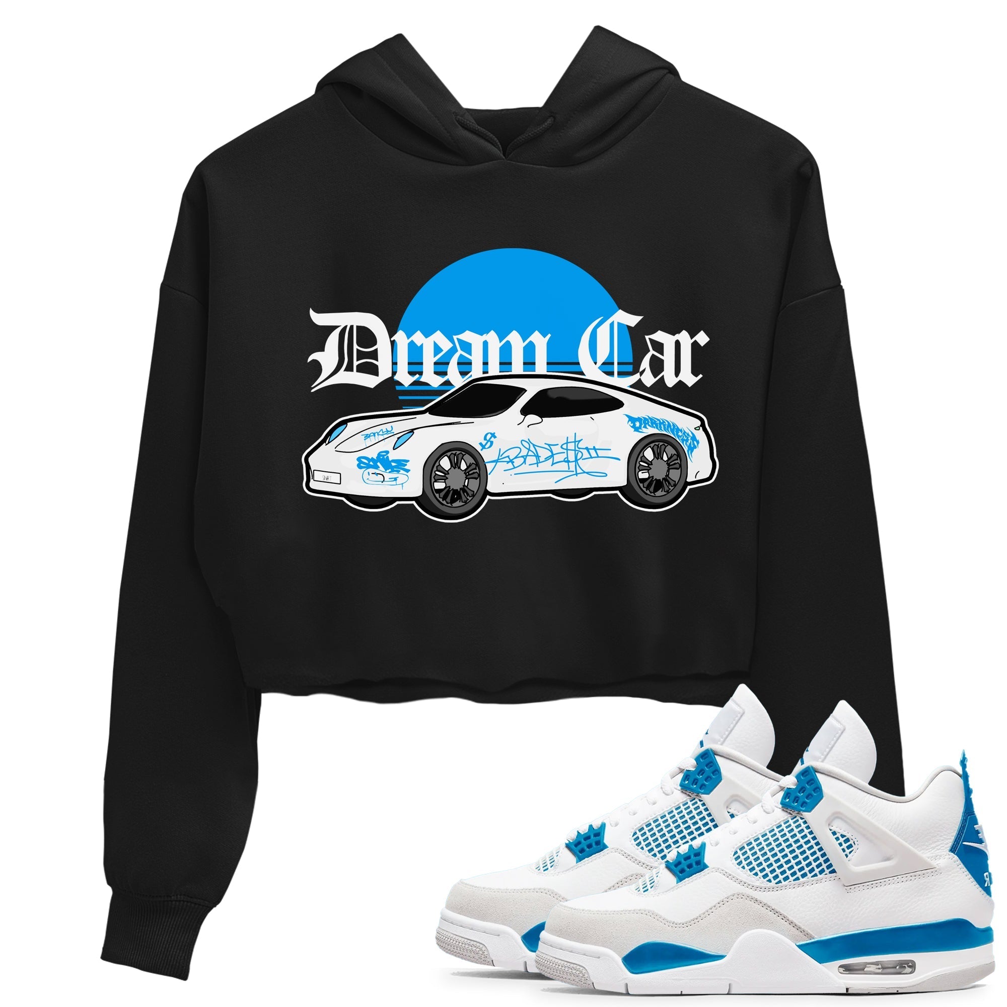 Dream Car snkmatch Women's Top - Air Jordan 4 Military Blue