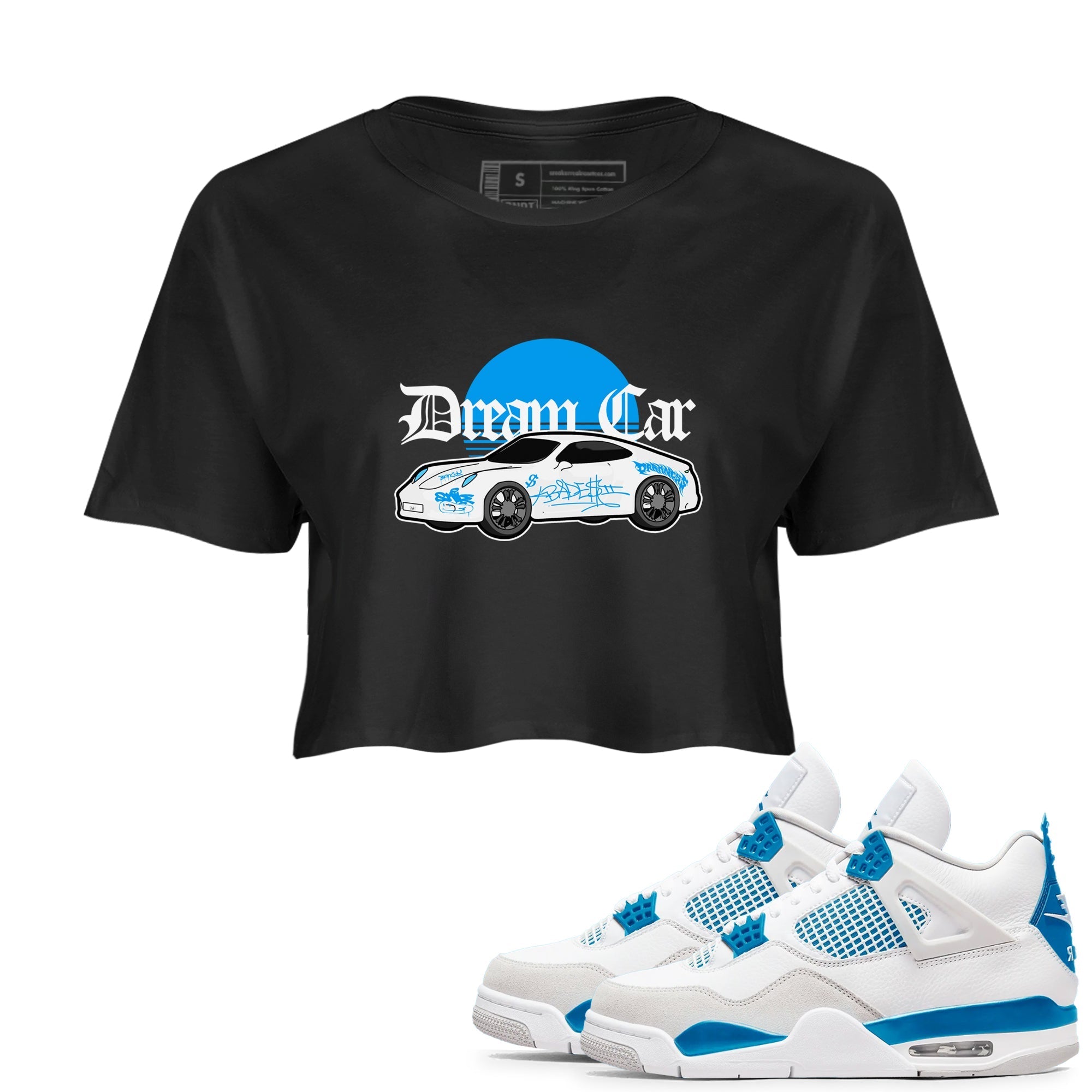 Dream Car snkmatch Women's Top - Air Jordan 4 Military Blue