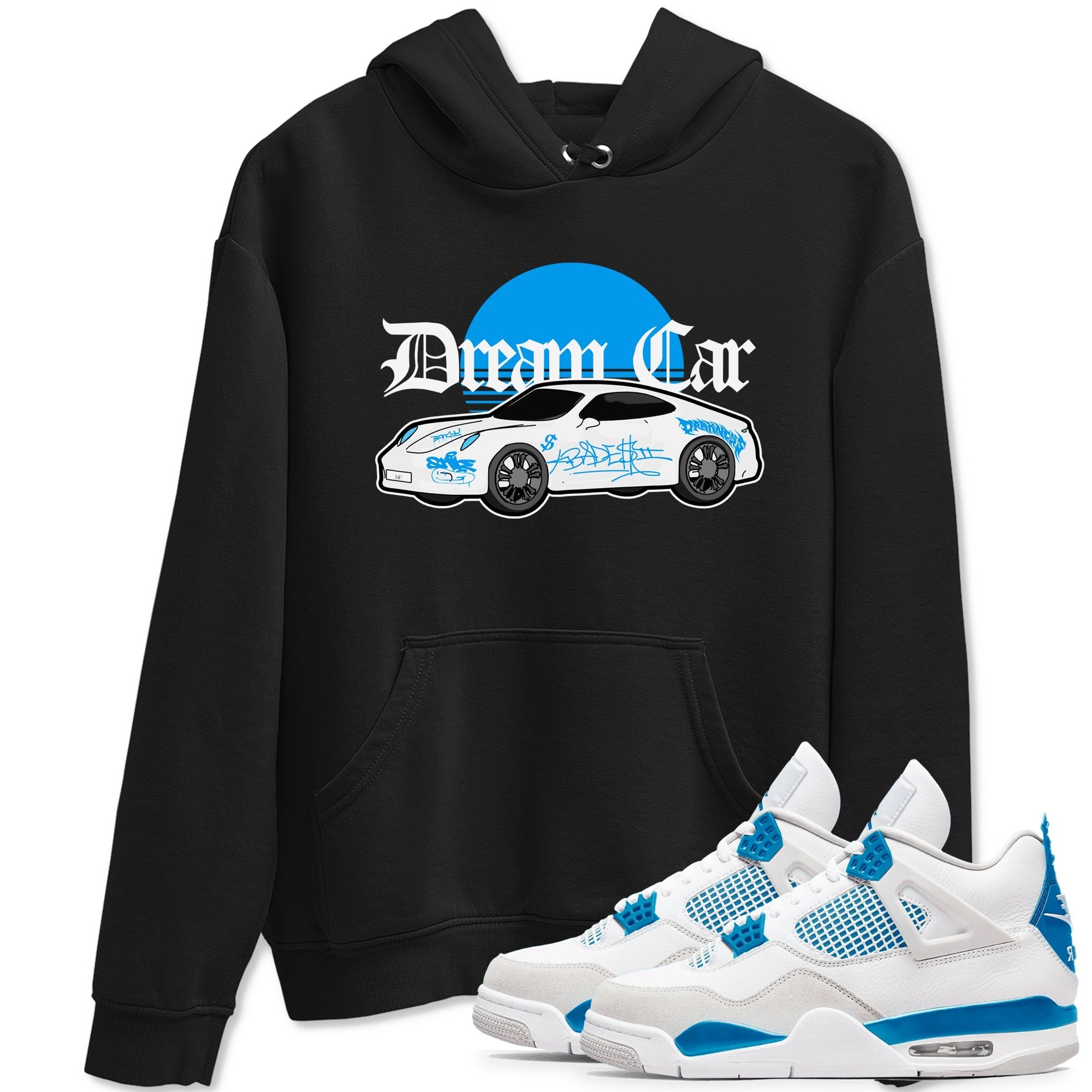 Dream Car snkmatch Tees - Air Jordan 4 Military Blue