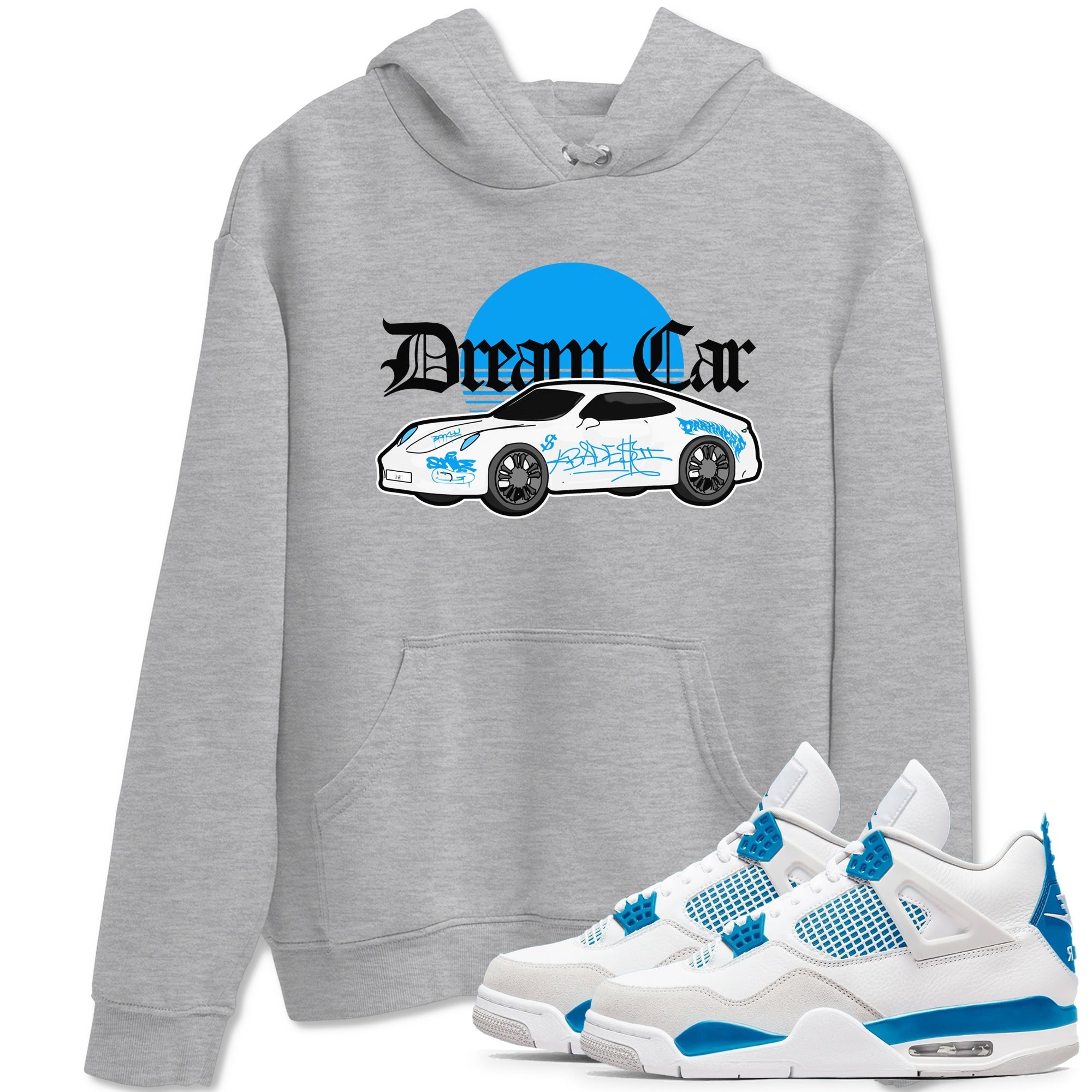 Dream Car snkmatch Tees - Air Jordan 4 Military Blue
