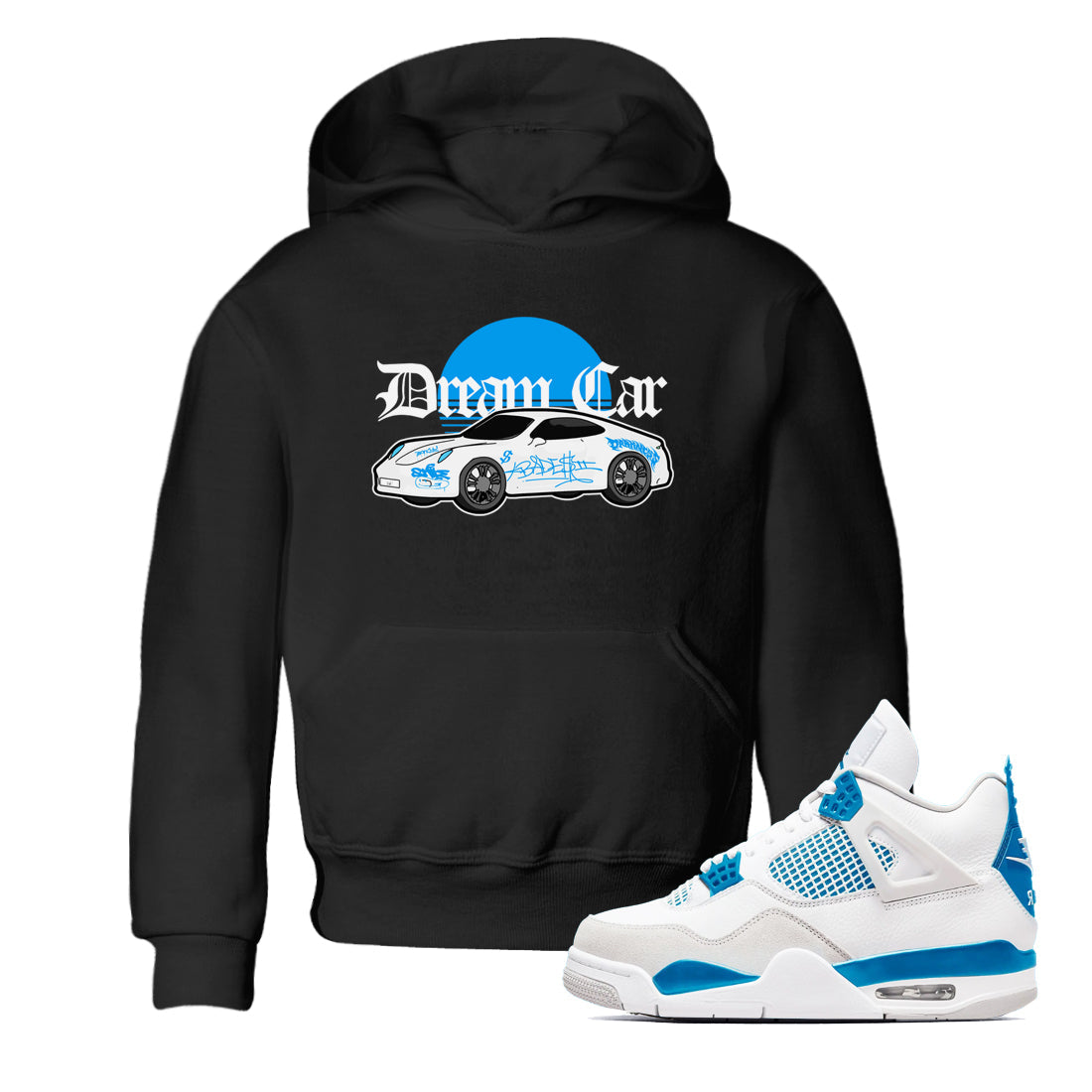 Dream Car snkmatch Tees Kids - Air Jordan 4 Military Blue