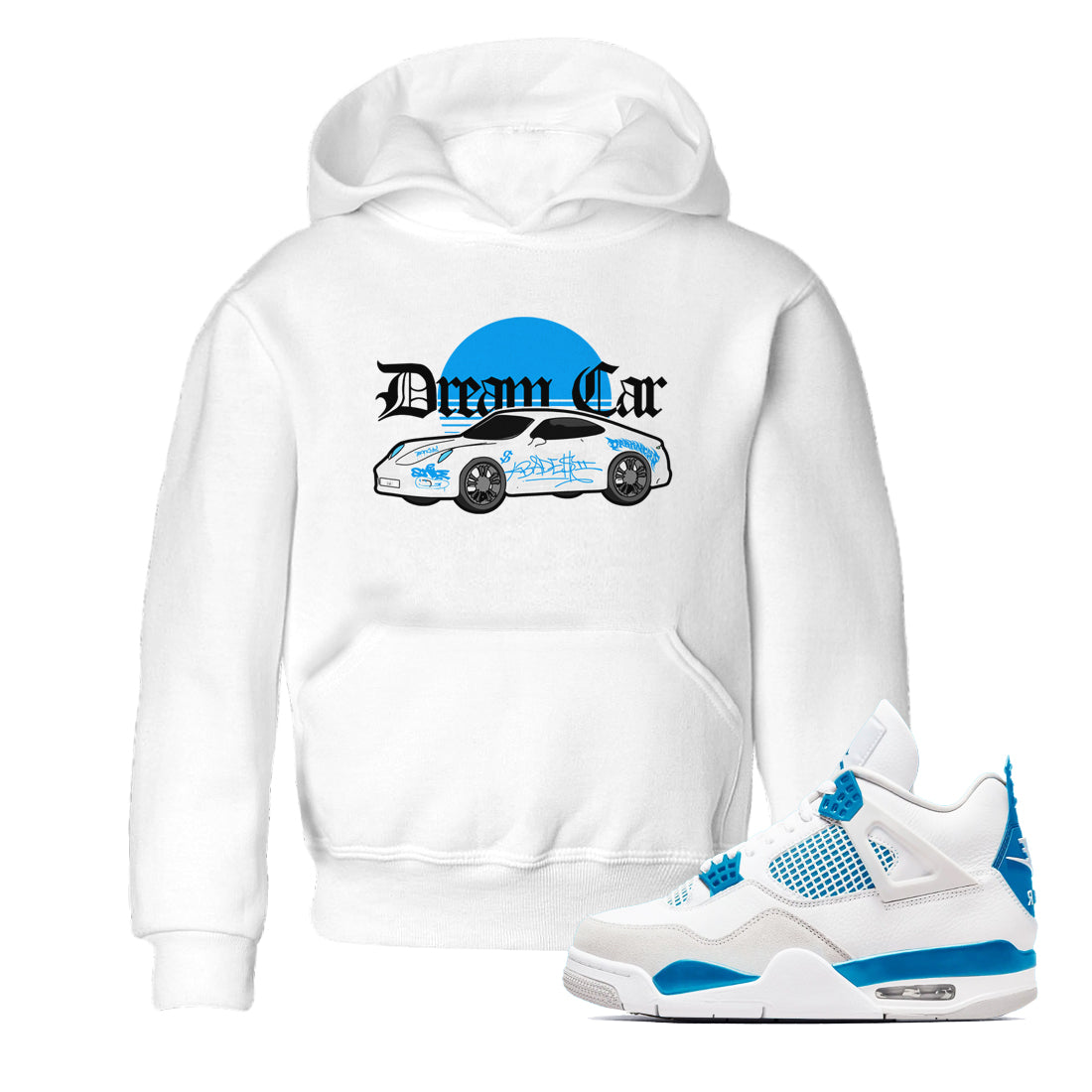Dream Car snkmatch Tees Kids - Air Jordan 4 Military Blue