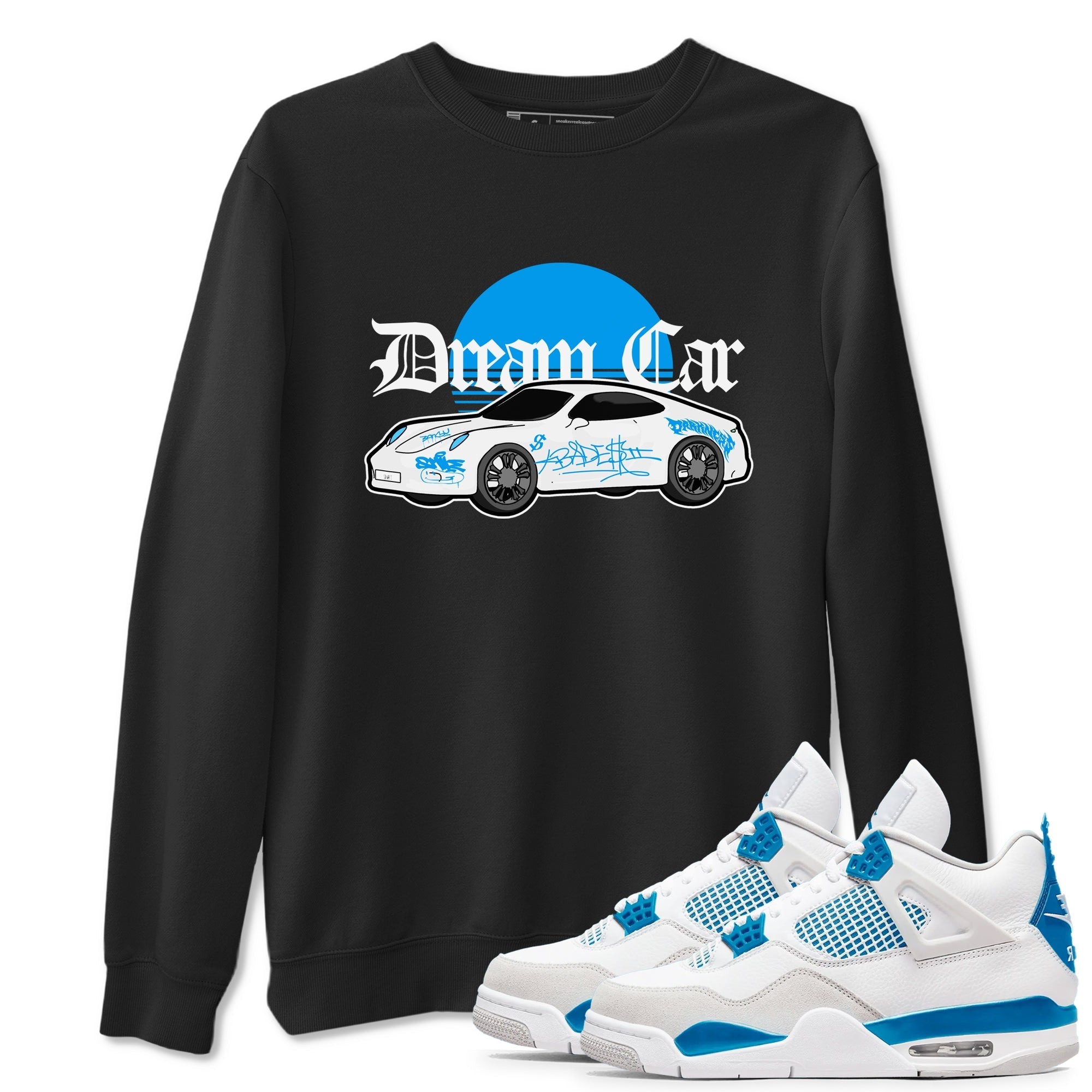 Dream Car snkmatch Tees - Air Jordan 4 Military Blue