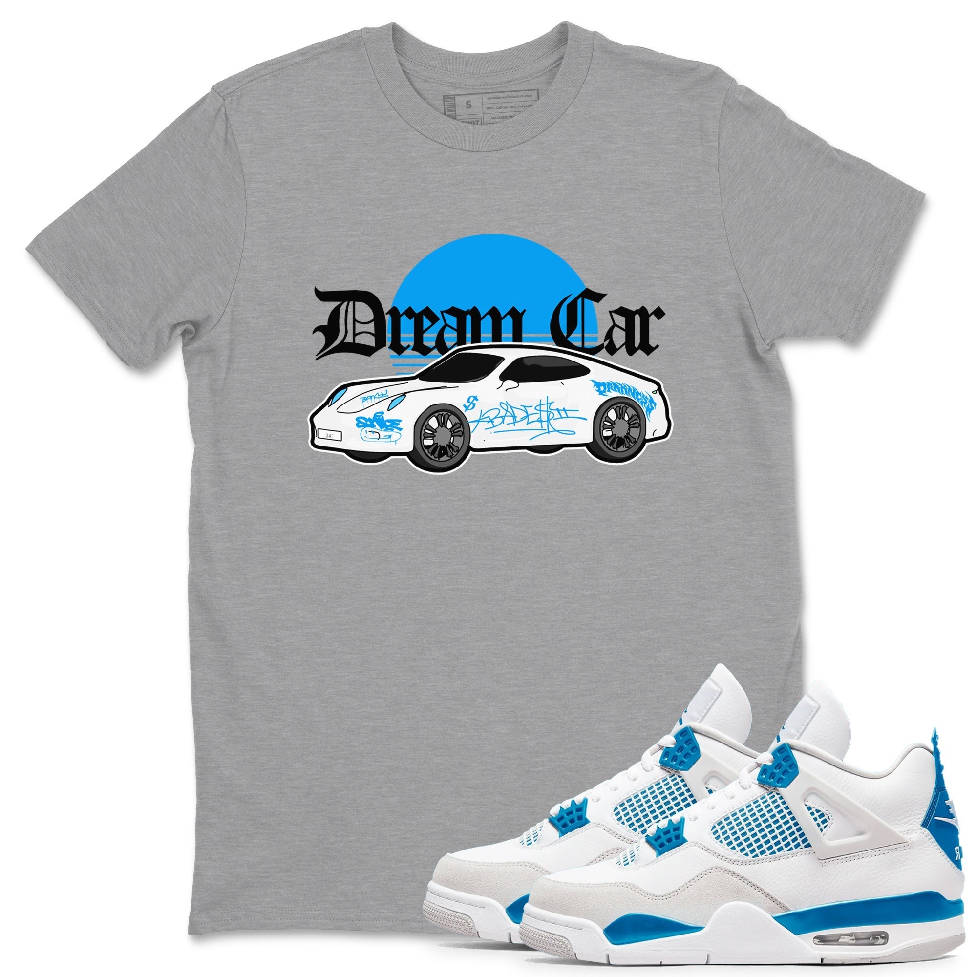 Dream Car snkmatch Tees - Air Jordan 4 Military Blue