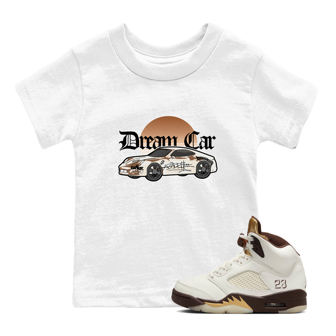 Dream Car snkmatch Tees Kids - Air Jordan 5 Golden Ticket