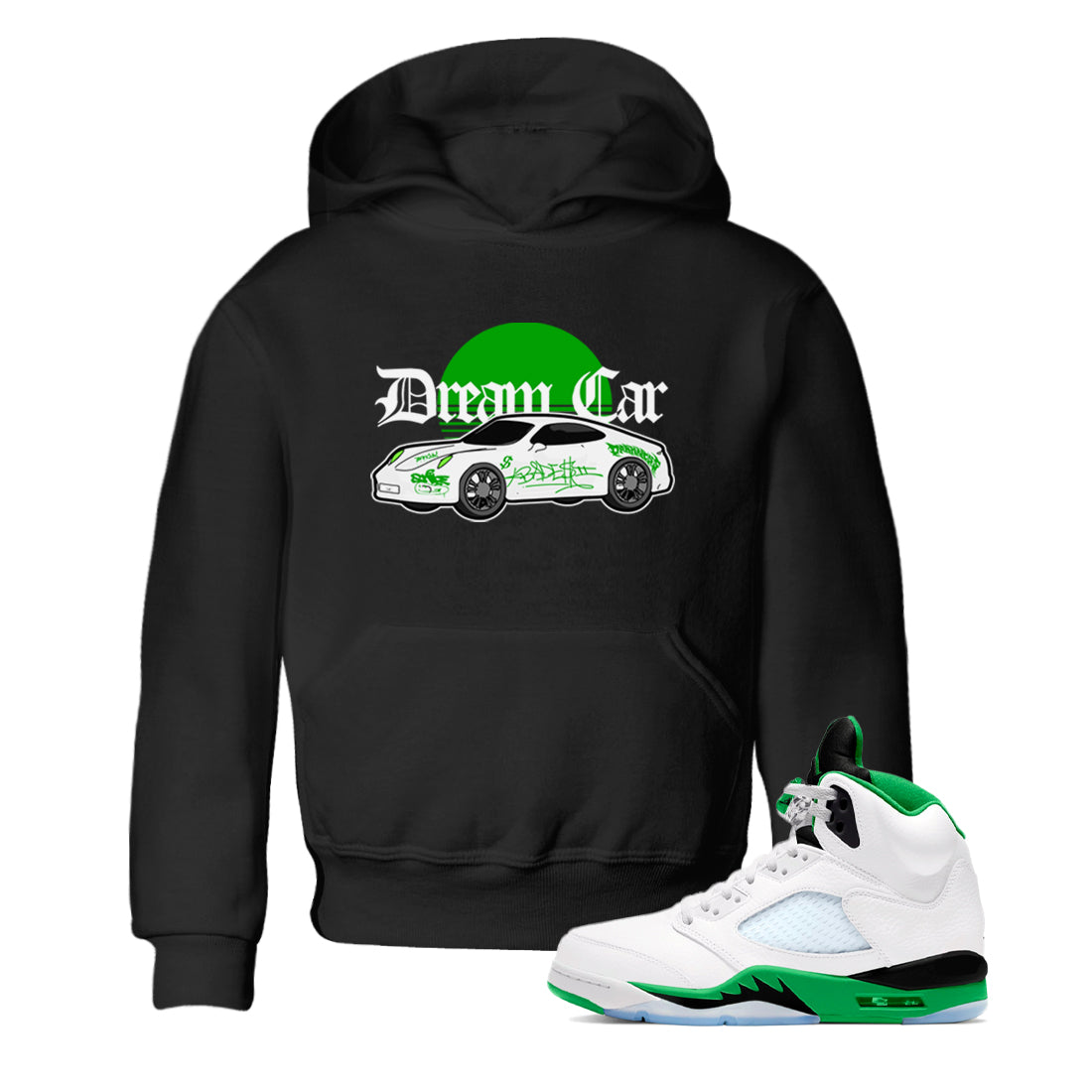 Dream Car snkmatch Tees Kids - Air Jordan 5 Lucky Green
