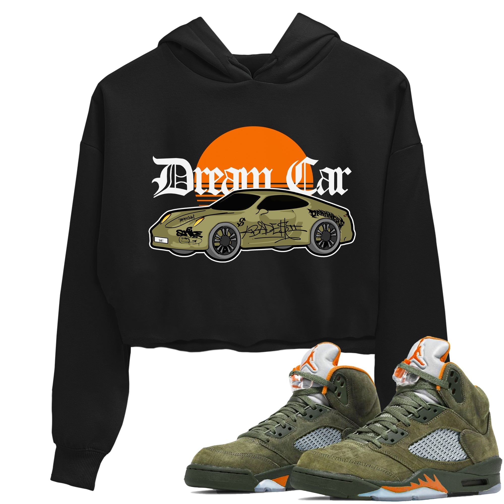 Dream Car snkmatch Women's Top - Air Jordan 5 Olive