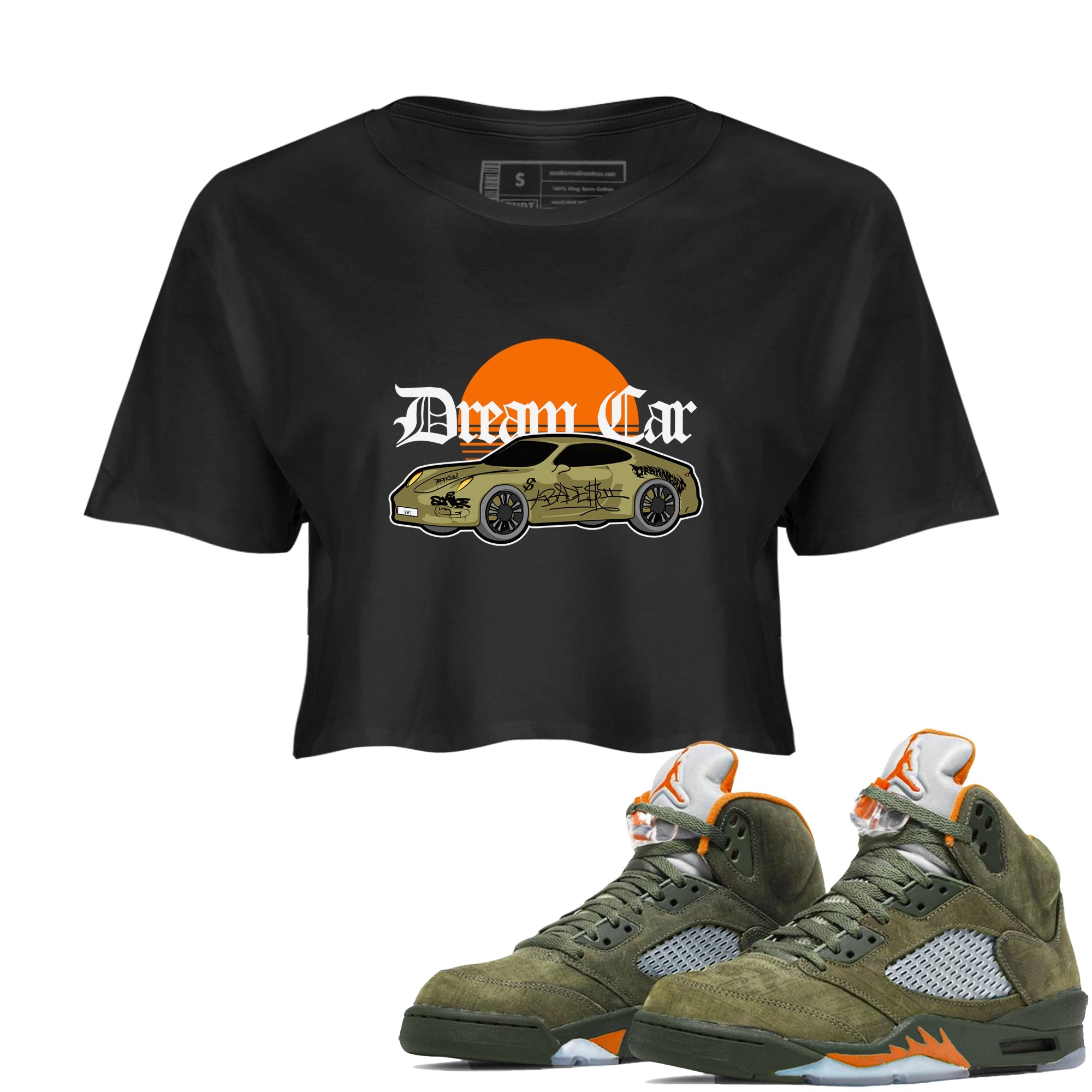 Dream Car snkmatch Women's Top - Air Jordan 5 Olive