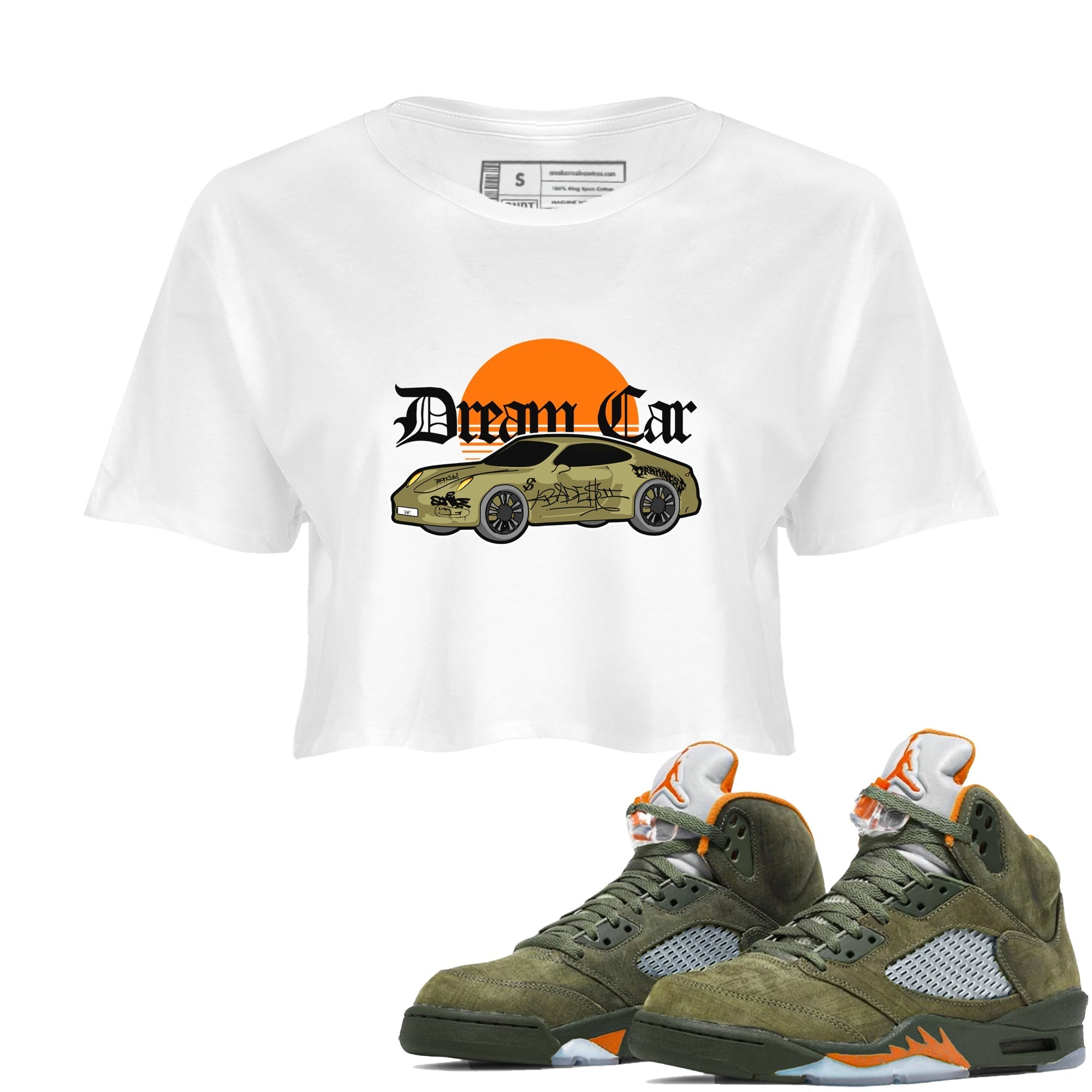 Dream Car snkmatch Women's Top - Air Jordan 5 Olive
