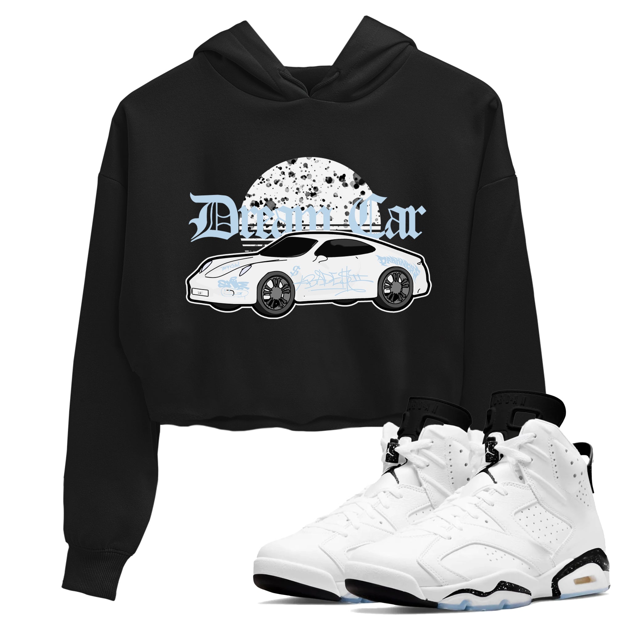 Dream Car snkmatch Women's Top - Air Jordan 6 White Black