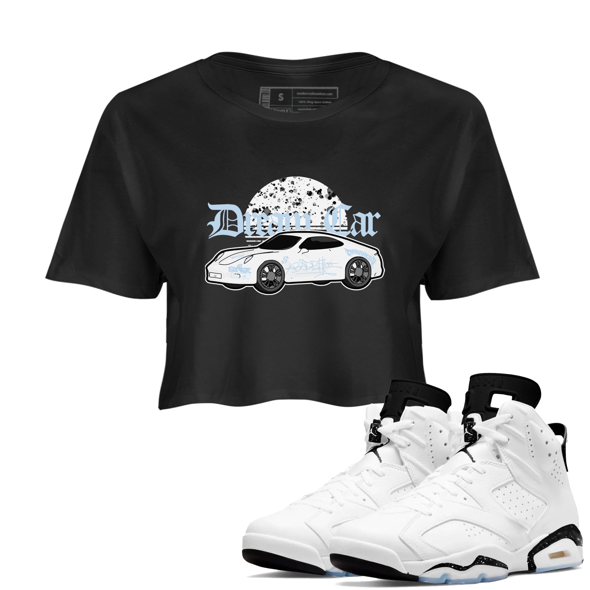 Dream Car snkmatch Women's Top - Air Jordan 6 White Black