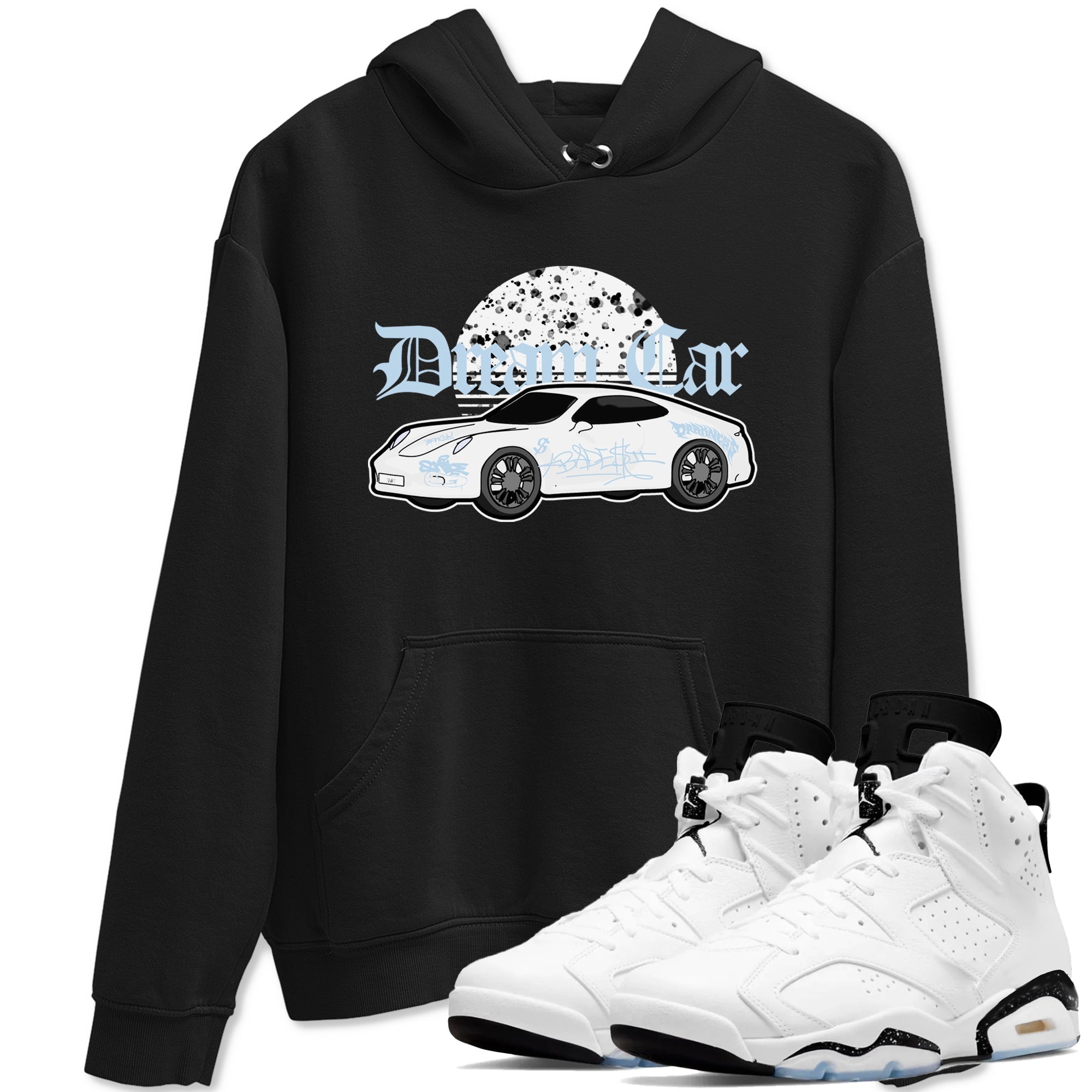 Dream Car snkmatch Tees - Air Jordan 6 White Black