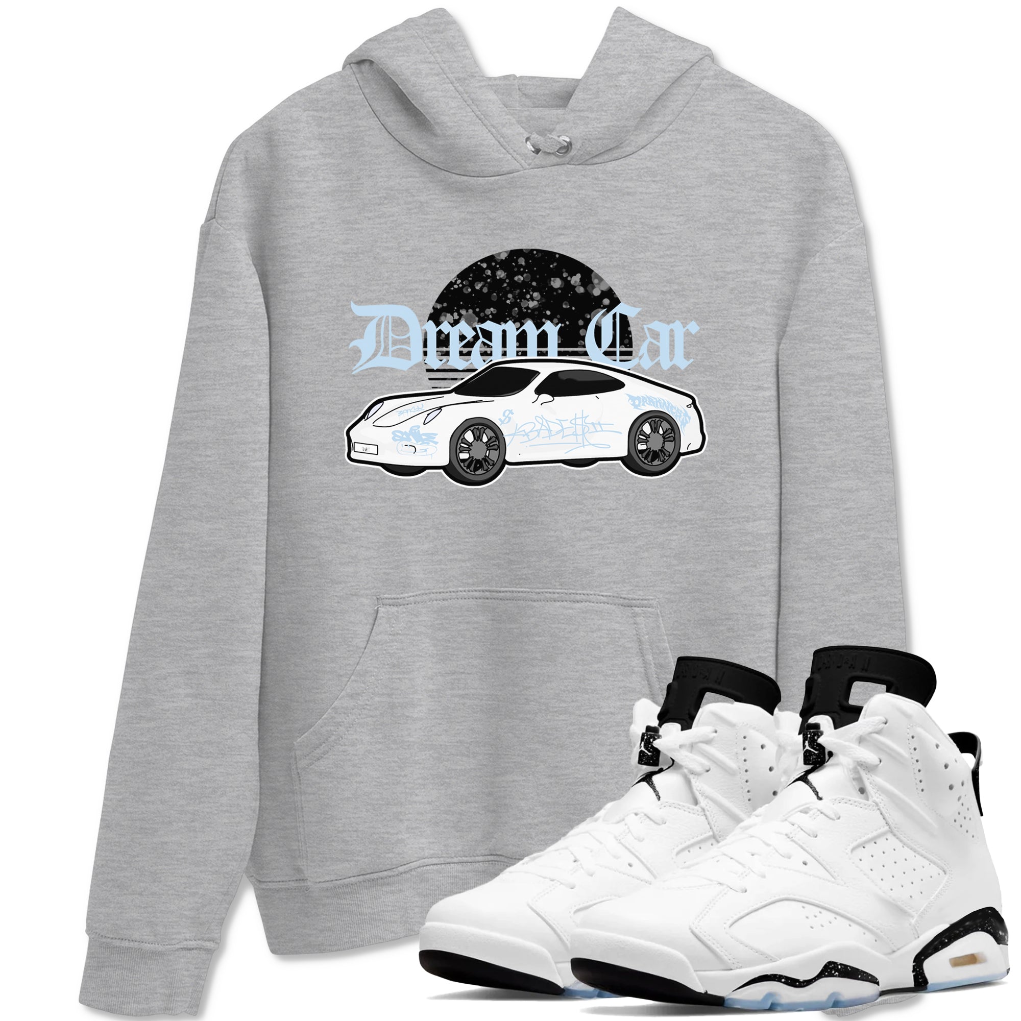 Dream Car snkmatch Tees - Air Jordan 6 White Black