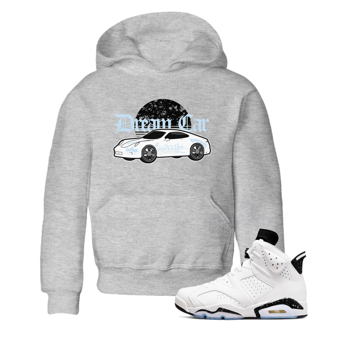 Dream Car snkmatch Tees Kids - Air Jordan 6 White Black
