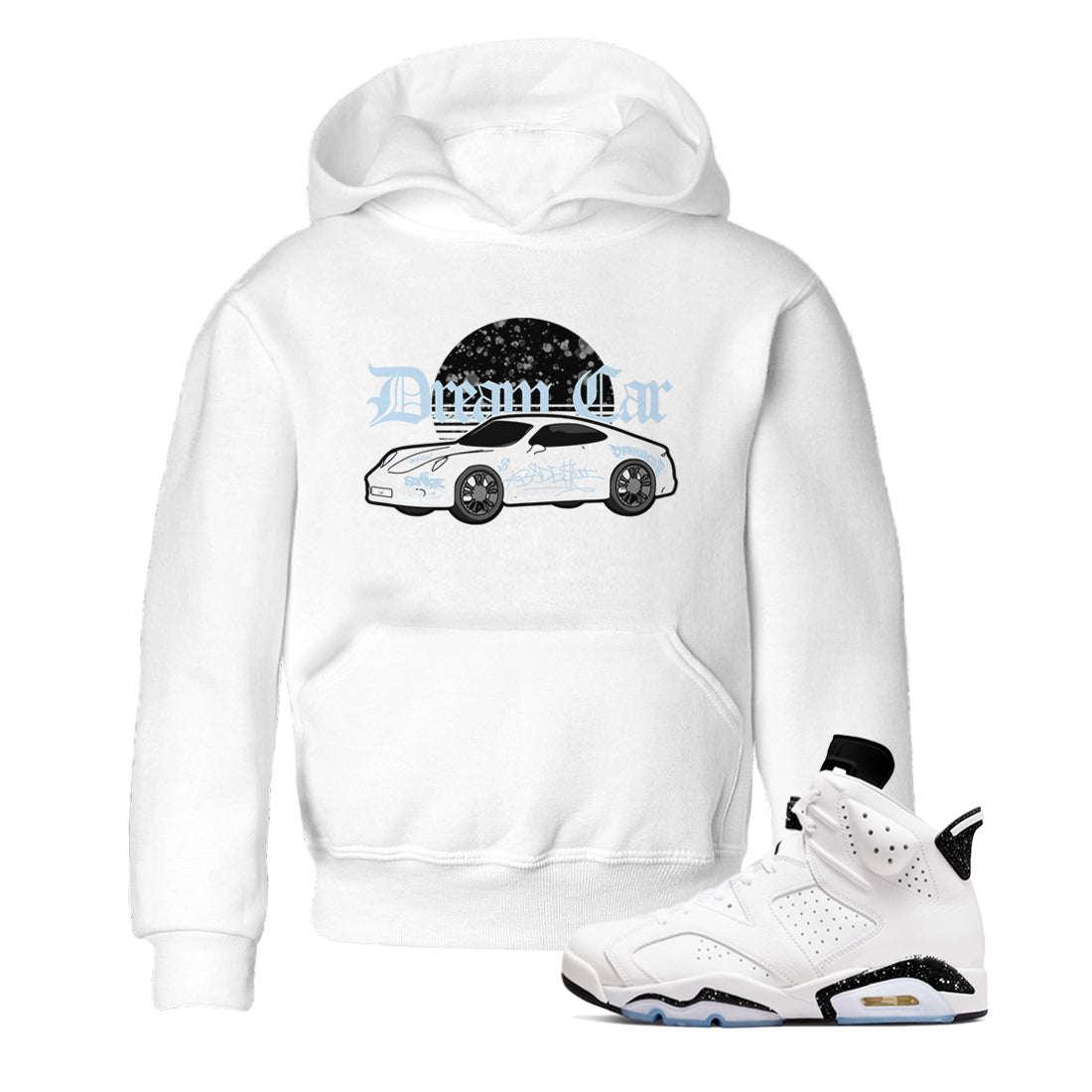 Dream Car snkmatch Tees Kids - Air Jordan 6 White Black