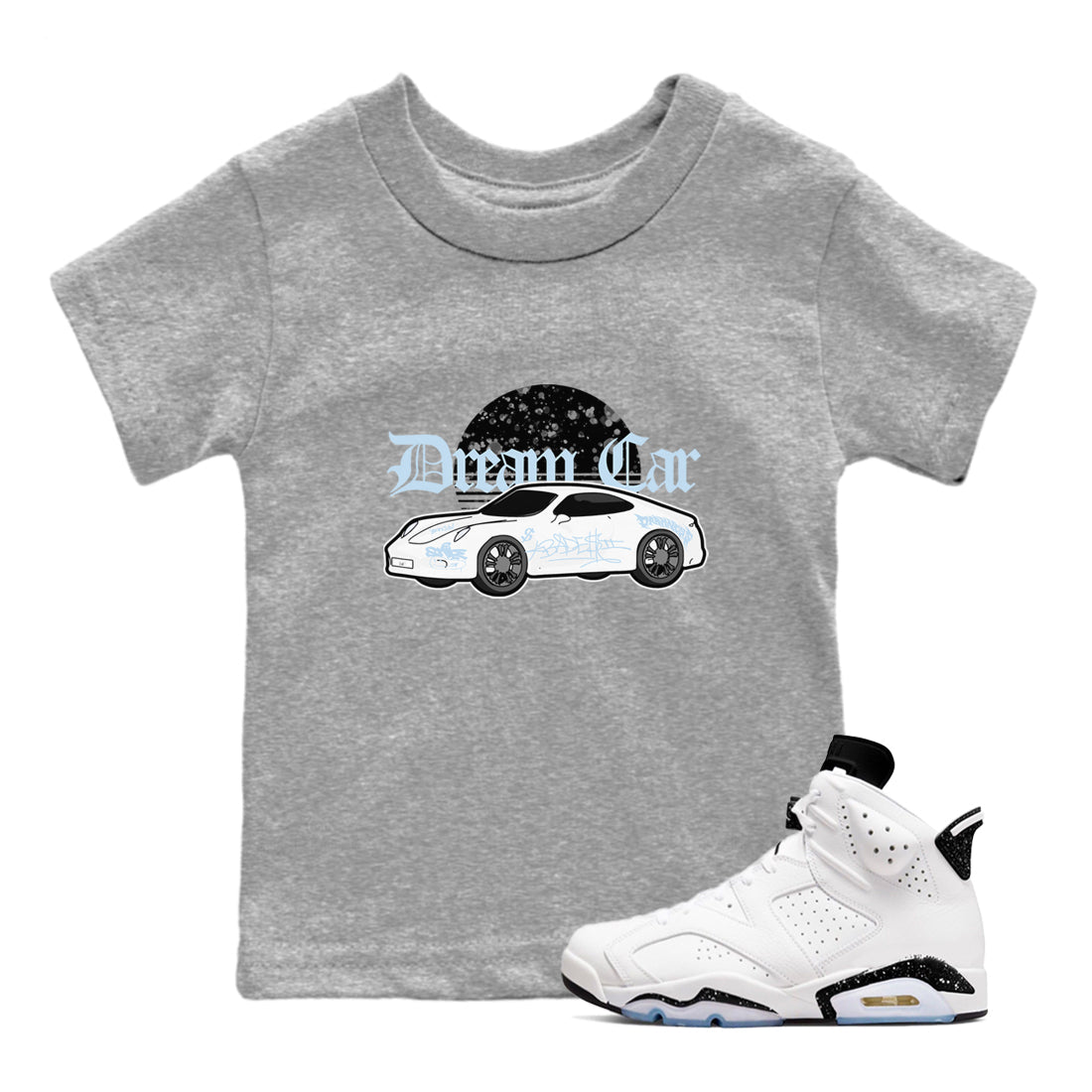 Dream Car snkmatch Tees Kids - Air Jordan 6 White Black