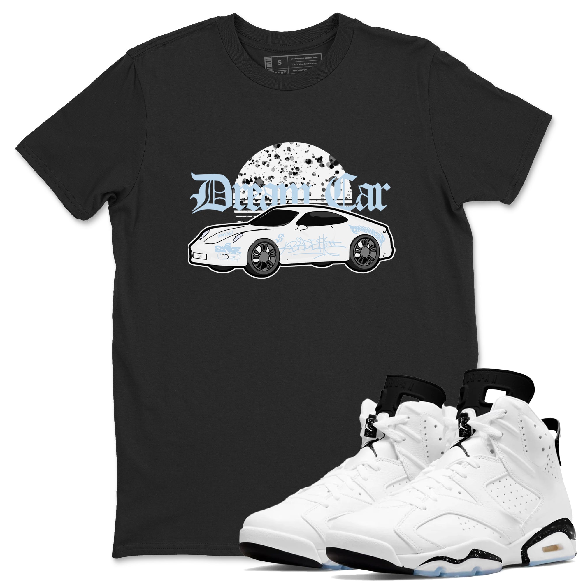 Dream Car snkmatch Tees - Air Jordan 6 White Black