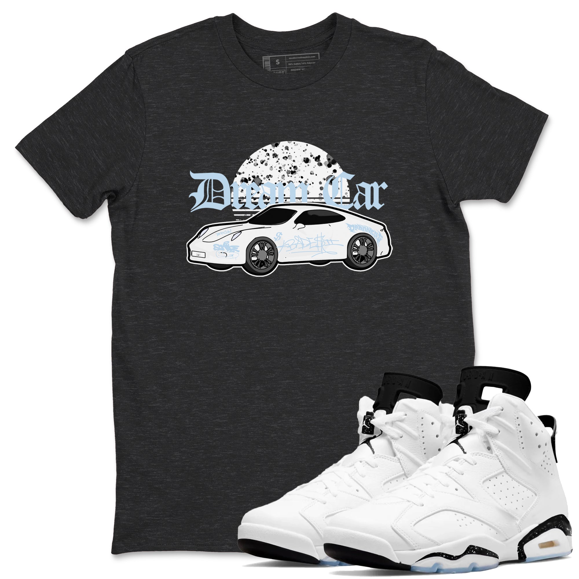 Dream Car snkmatch Tees - Air Jordan 6 White Black