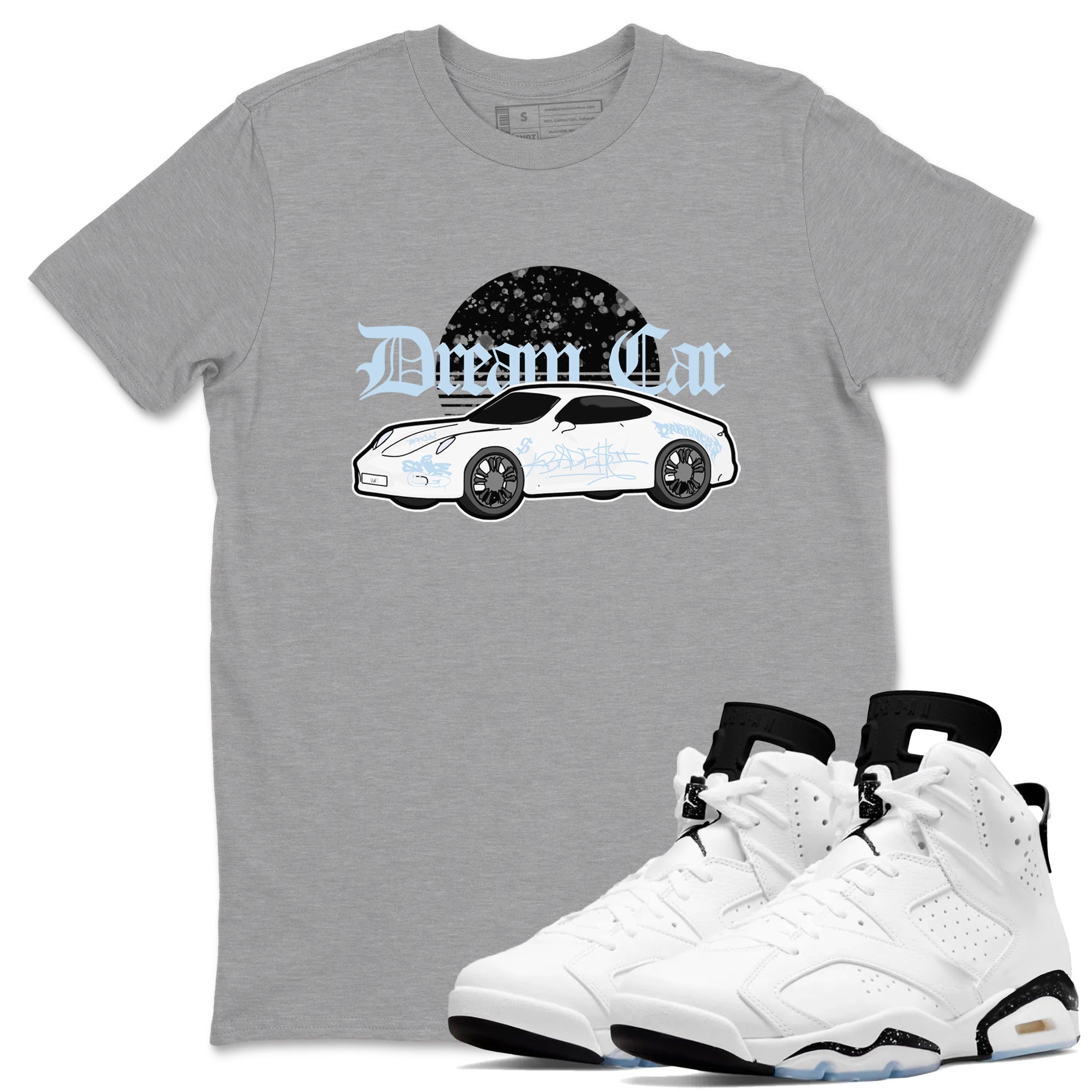 Dream Car snkmatch Tees - Air Jordan 6 White Black