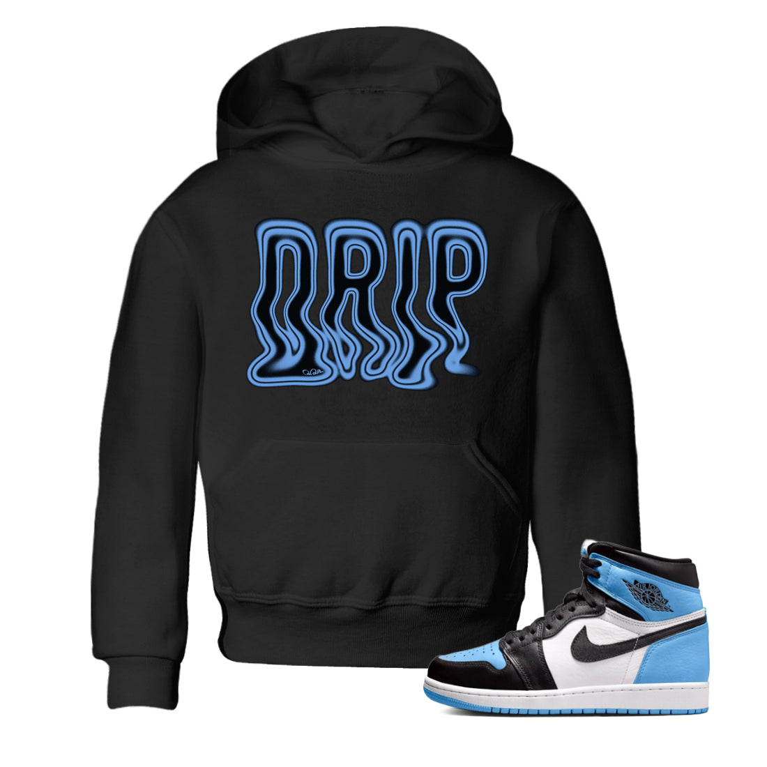 Drip Kids Tops - Air Jordan 1 UNC Toe