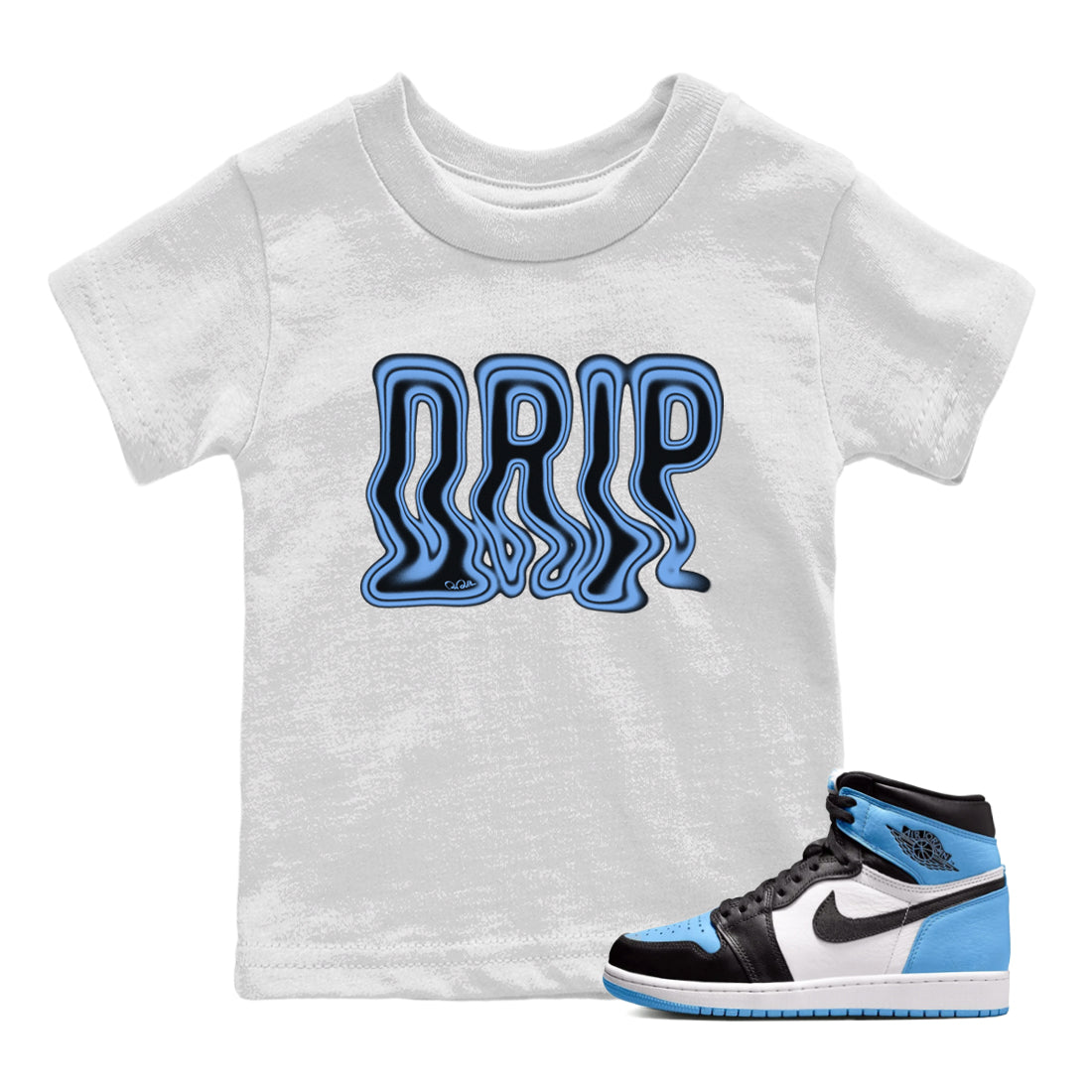 Drip Kids Tops - Air Jordan 1 UNC Toe