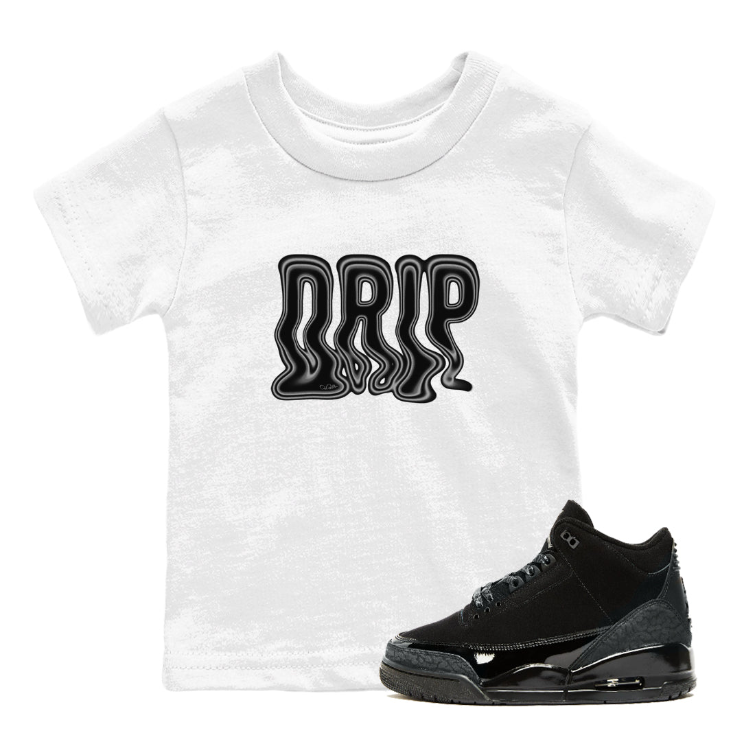 Drip snkmatch Tees Kids - Air Jordan 3 Black Cat